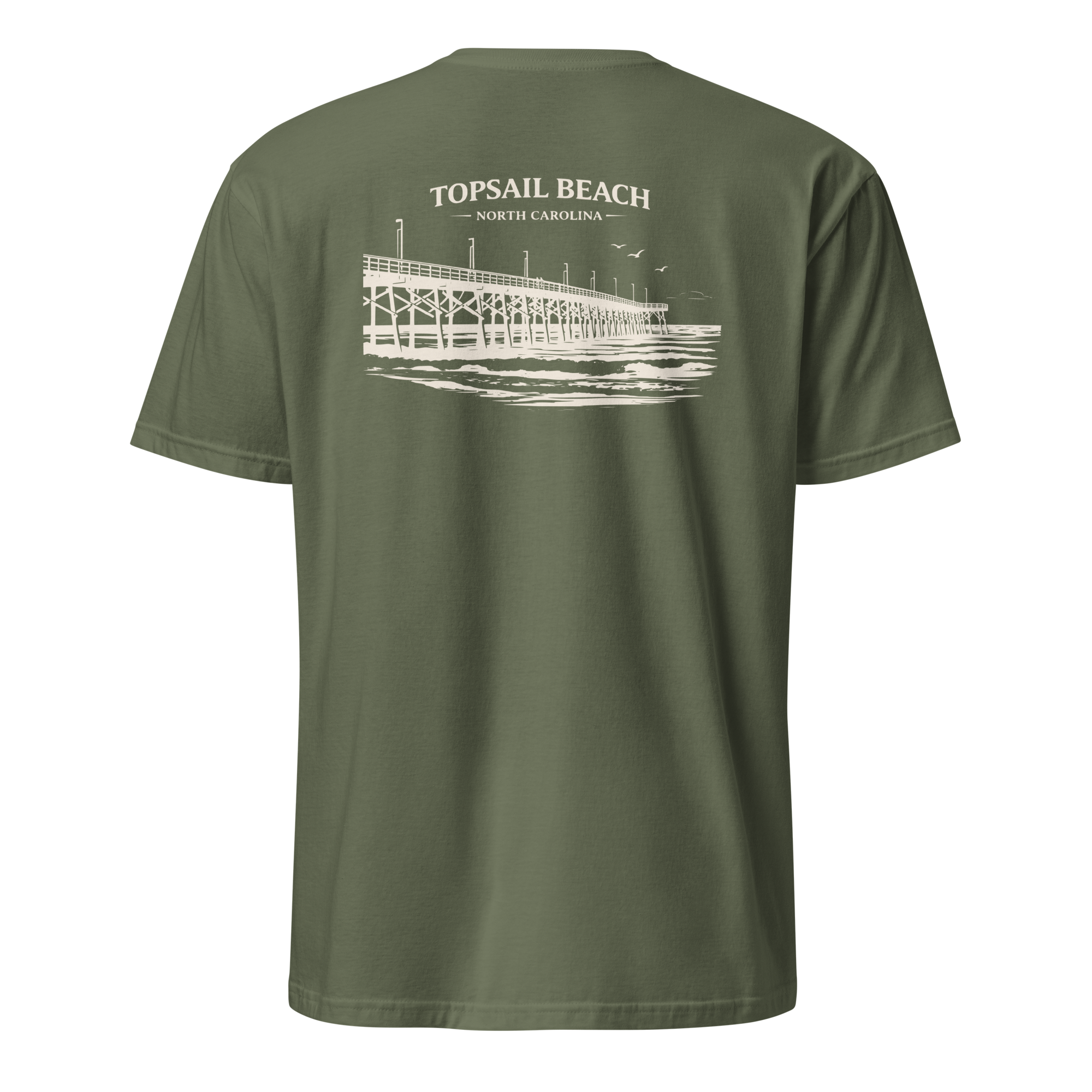Topsail Beach, NC - Topsail Beach Pier - Unisex T-Shirt