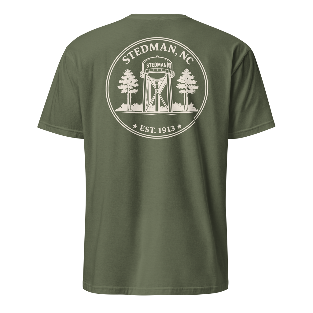 Stedman, NC - Water Tower Round Badge - Unisex T-Shirt