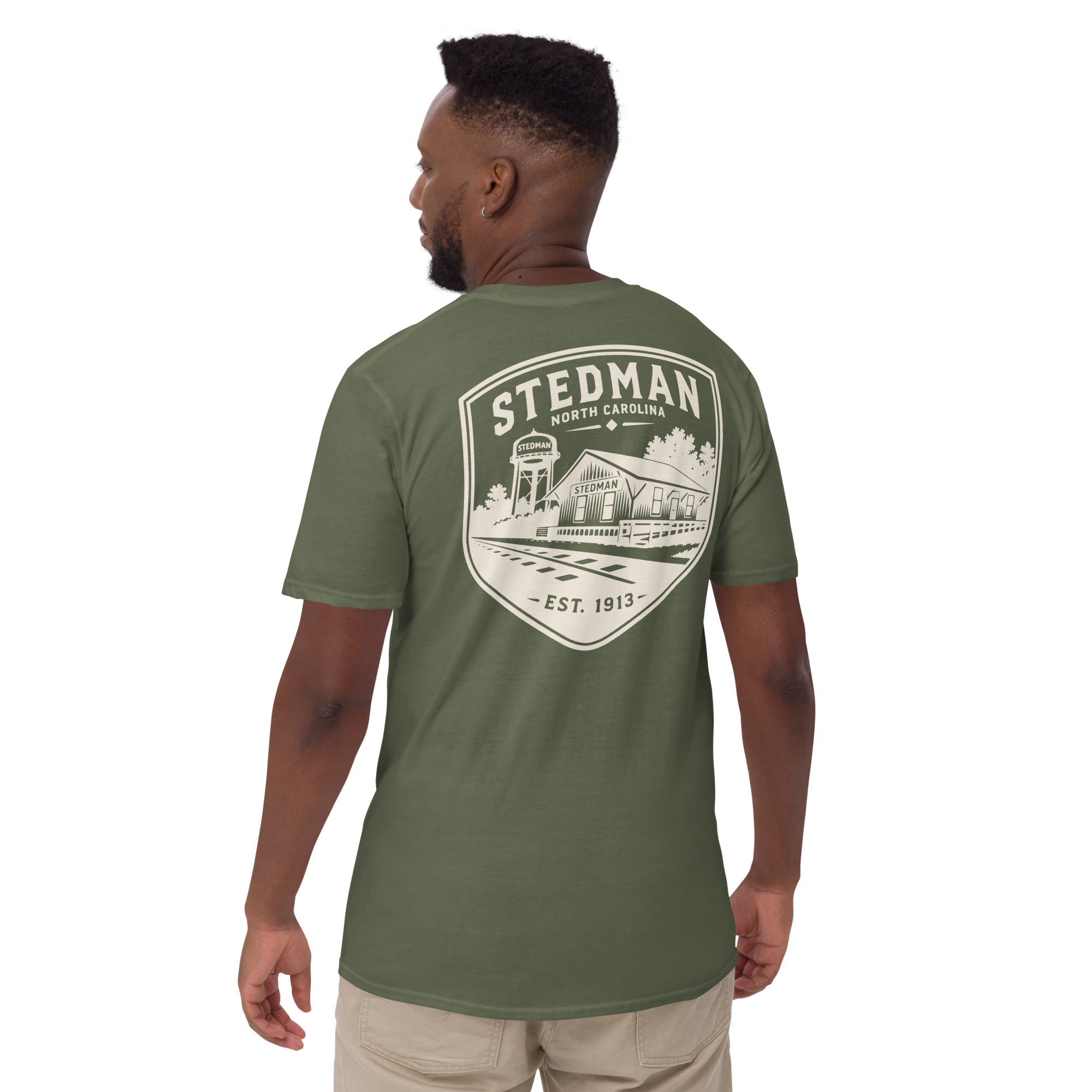 Stedman, NC - Train Depot Badge - Unisex T-Shirt