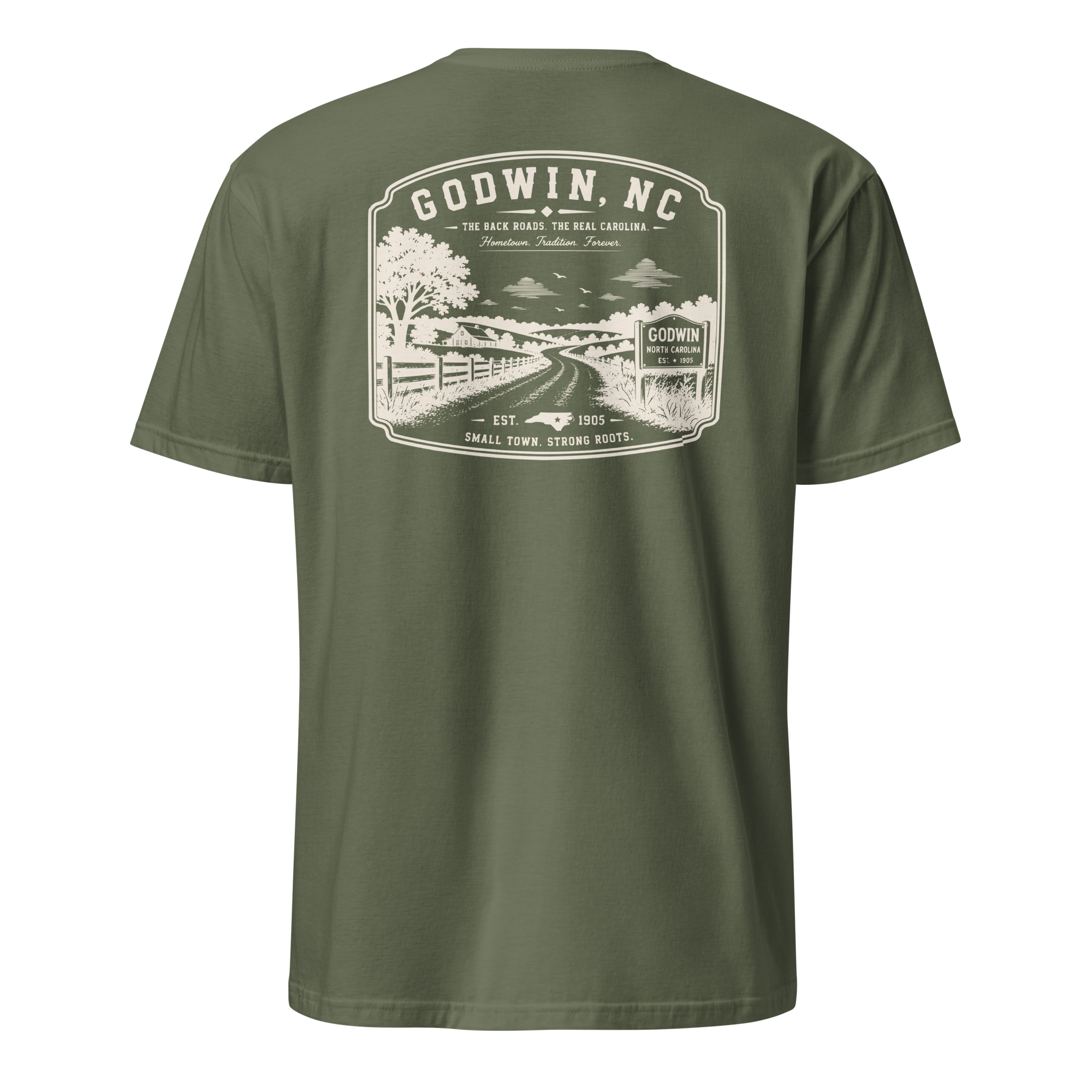 Godwin, NC - The Back Roads - Unisex T-Shirt