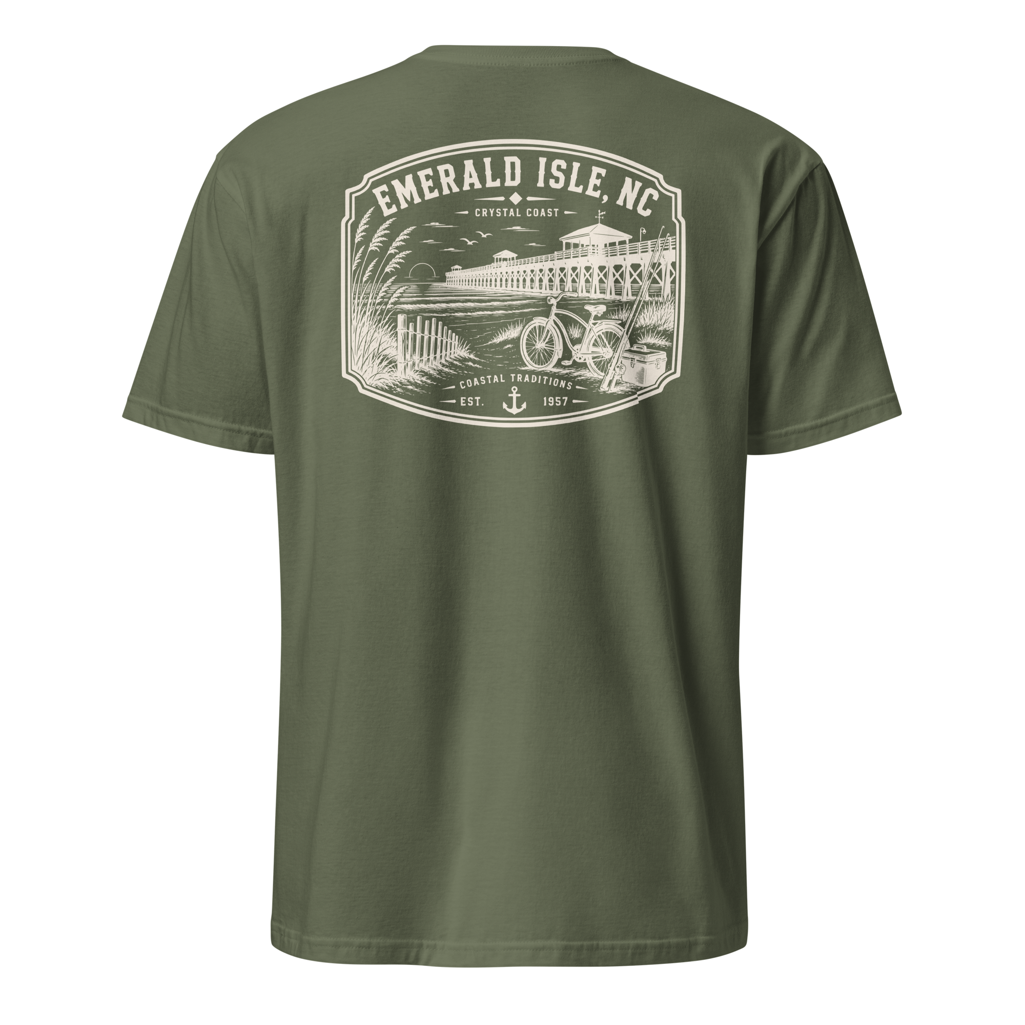 Emerald Isle, NC - Day By The Pier - Unisex T-Shirt
