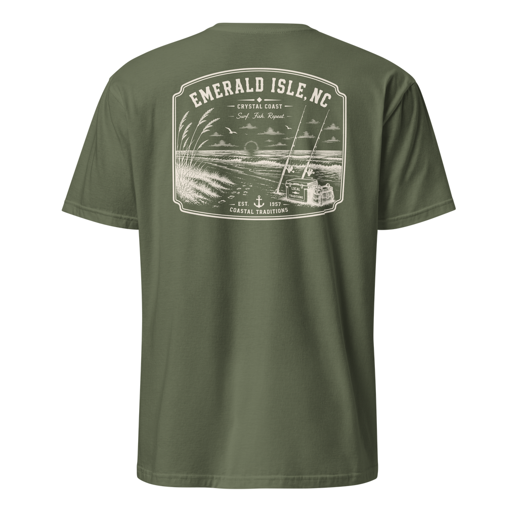 Emerald Isle, NC - Surf. Fish. Repeat. - Unisex T-Shirt