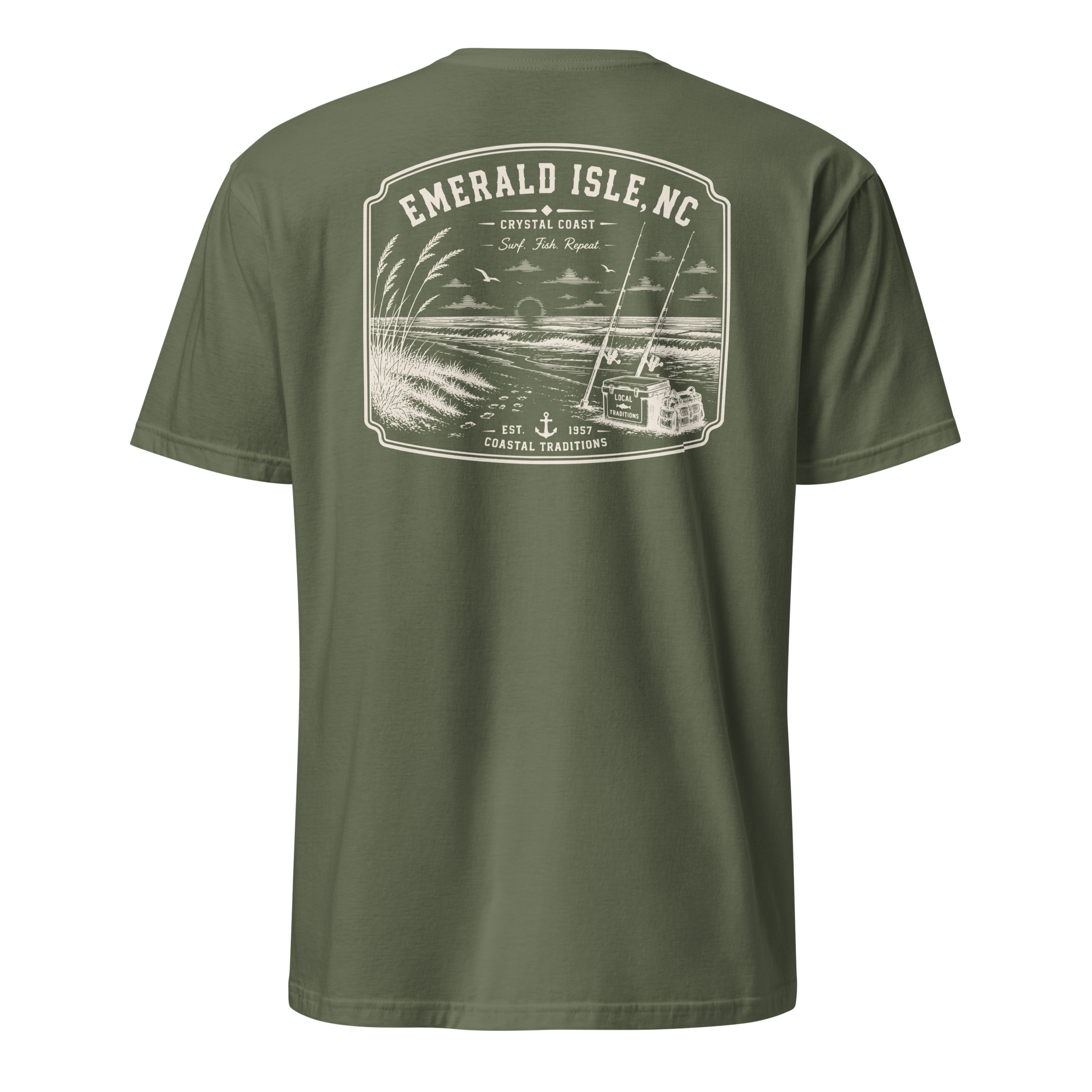 Emerald Isle, NC - Surf. Fish. Repeat. - Unisex T-Shirt