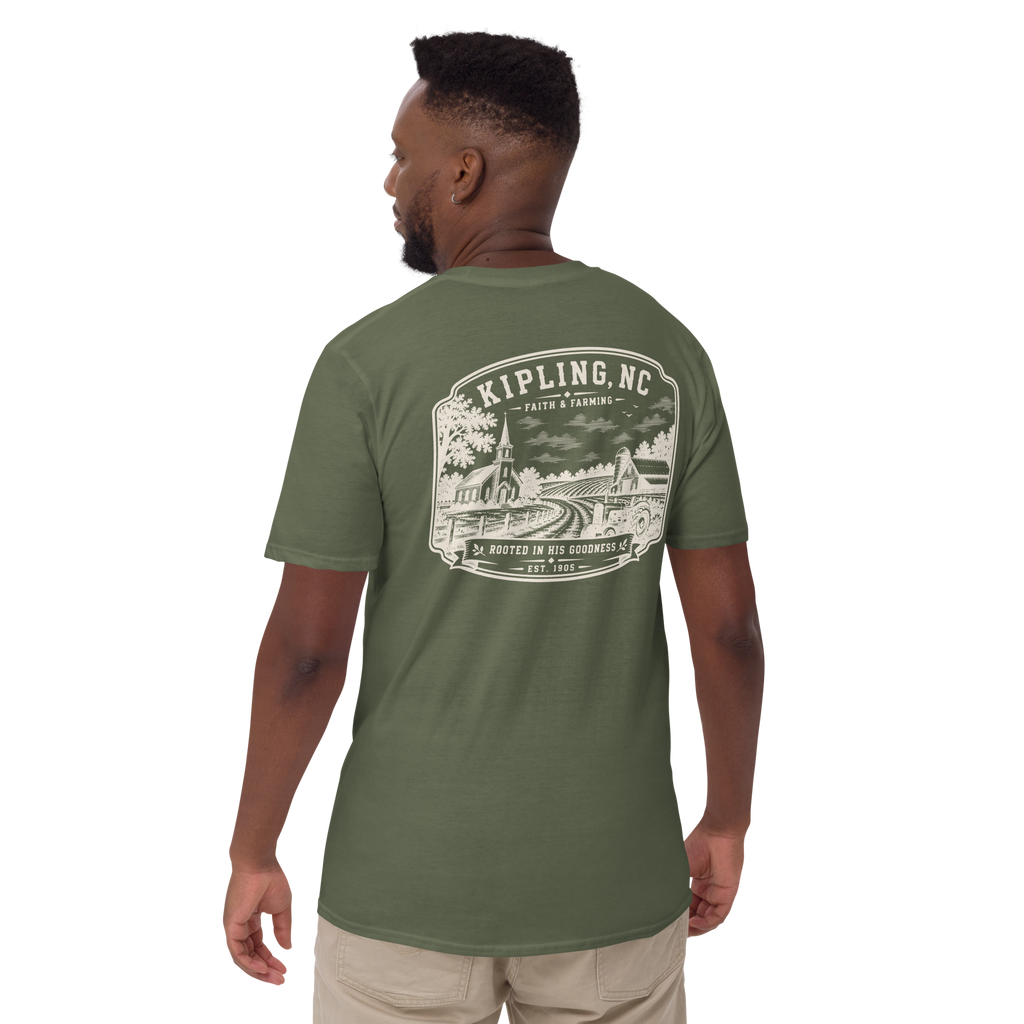 Kipling, NC - Faith & Farming - Unisex T-Shirt