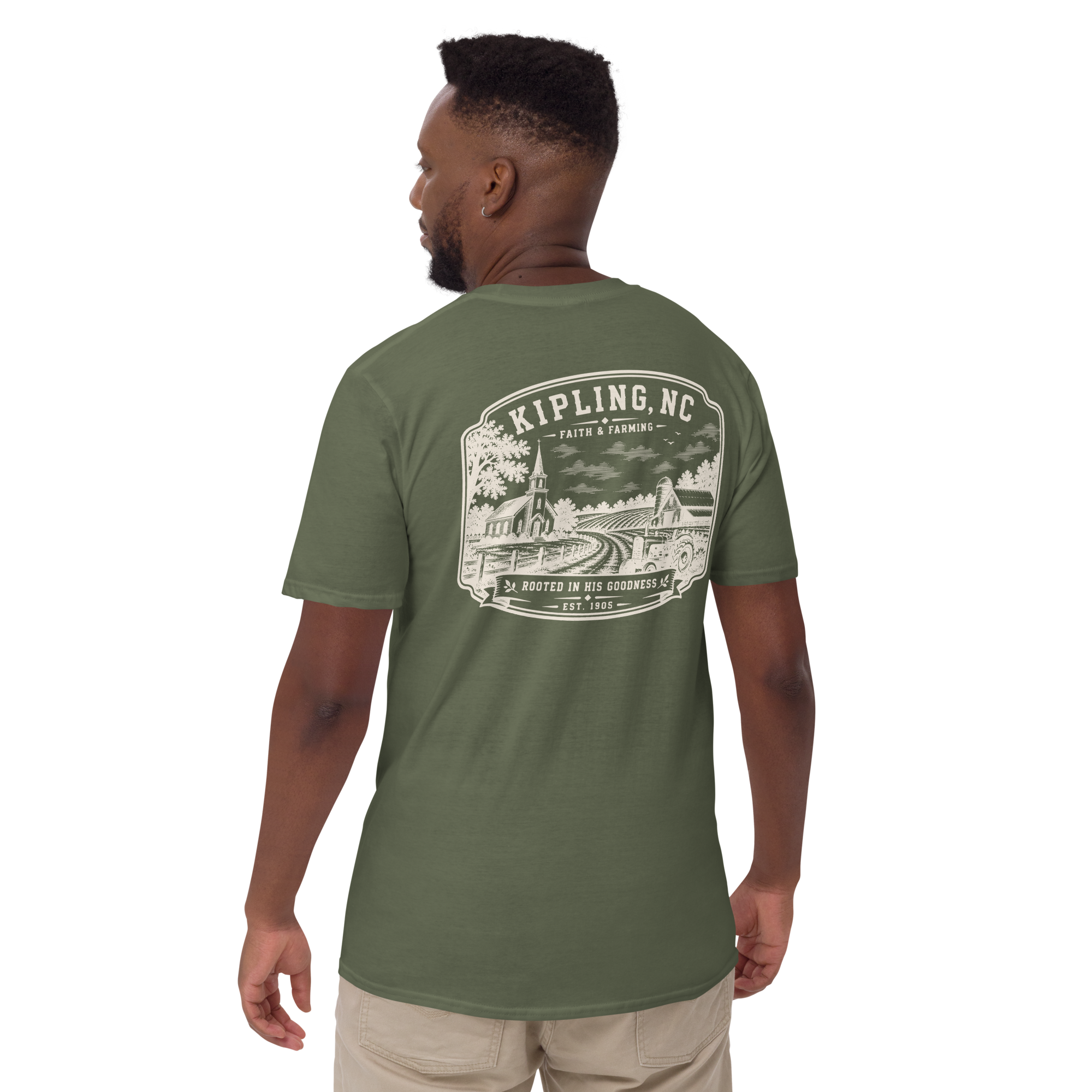 Kipling, NC - Faith & Farming - Unisex T-Shirt