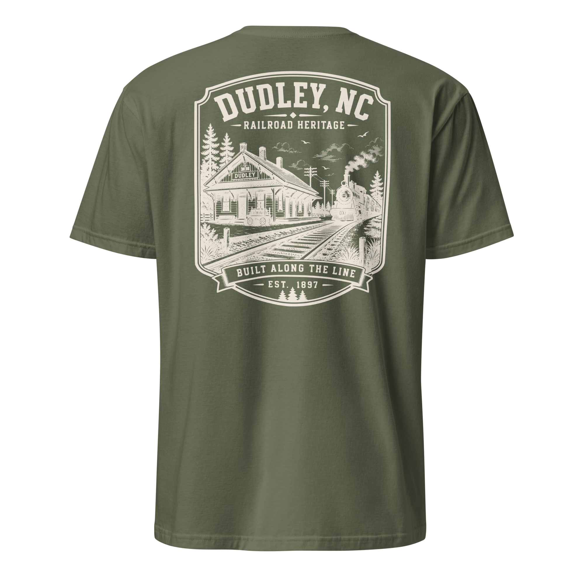 Dudley, NC - Built Along The Line - Unisex T-Shirt