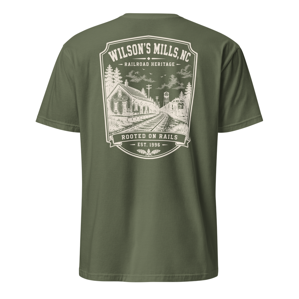 Wilson's Mills - Rooted On Rails - Unisex T-Shirt