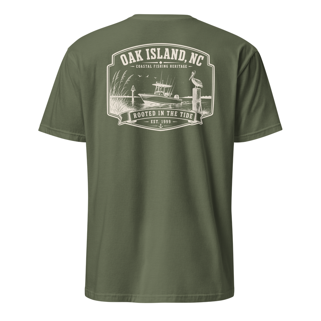 Oak Island, NC - Rooted In The Tide - Unisex T-Shirt