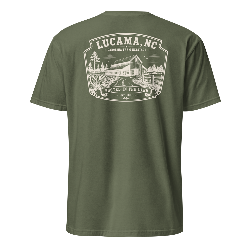 Lucama, NC - Rooted In The Land - Unisex T-Shirt