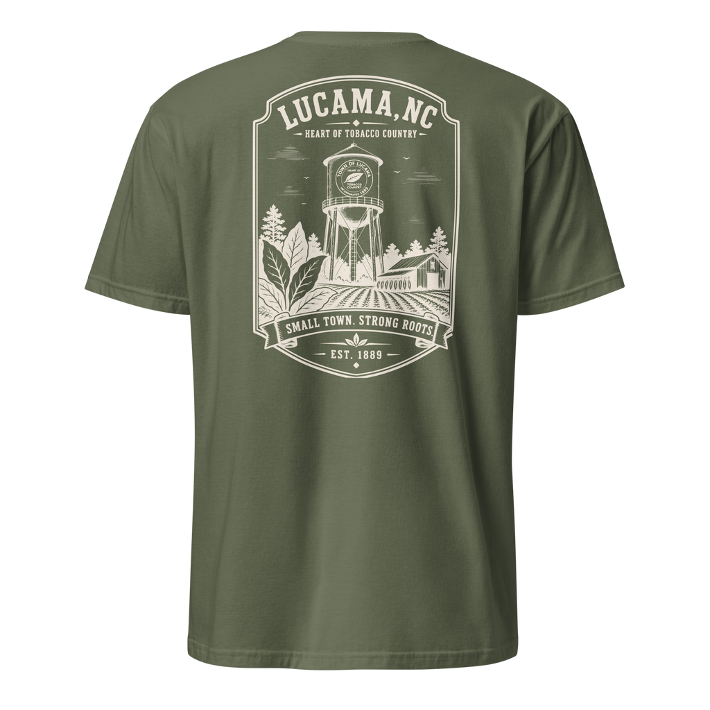 Lucama, NC - Small Town. Strong Roots. - Unisex T-Shirt