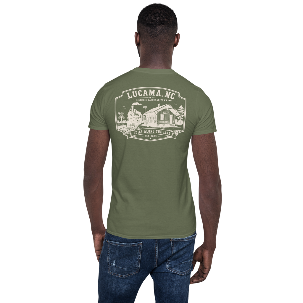 Lucama, NC - Built Along The Line - Unisex T-Shirt