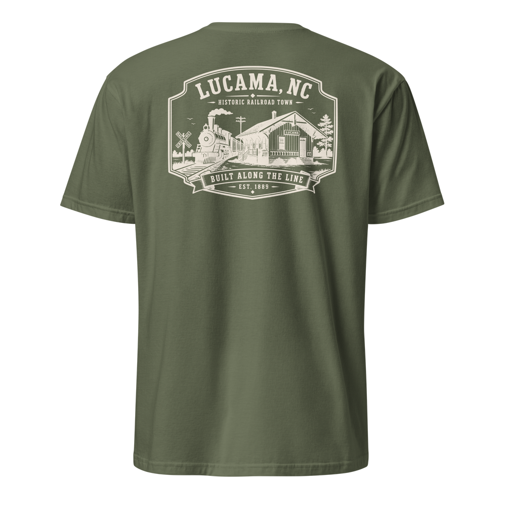 Lucama, NC - Built Along The Line - Unisex T-Shirt