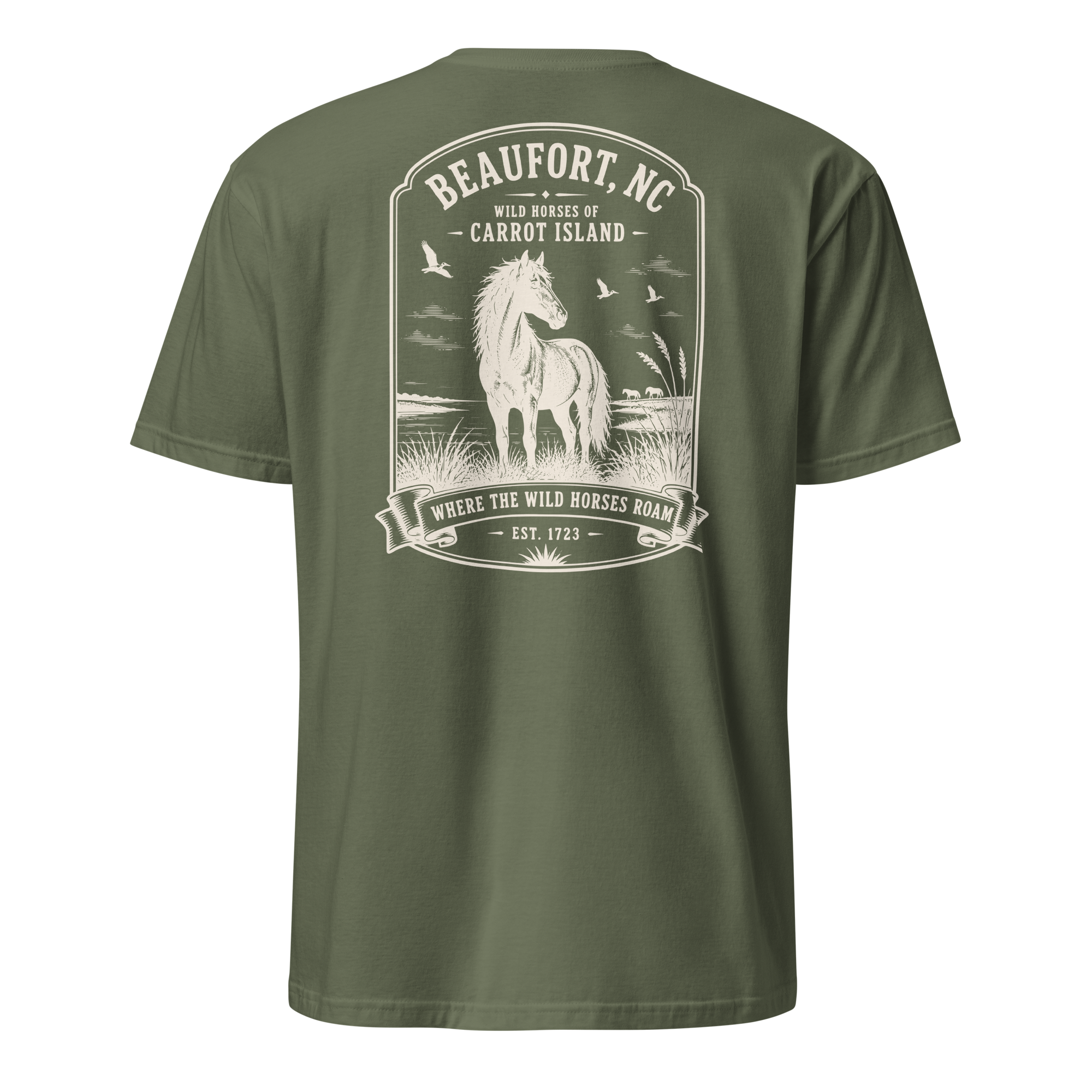 Beaufort, NC - Wild Horses of Carrot Island - Unisex T-Shirt