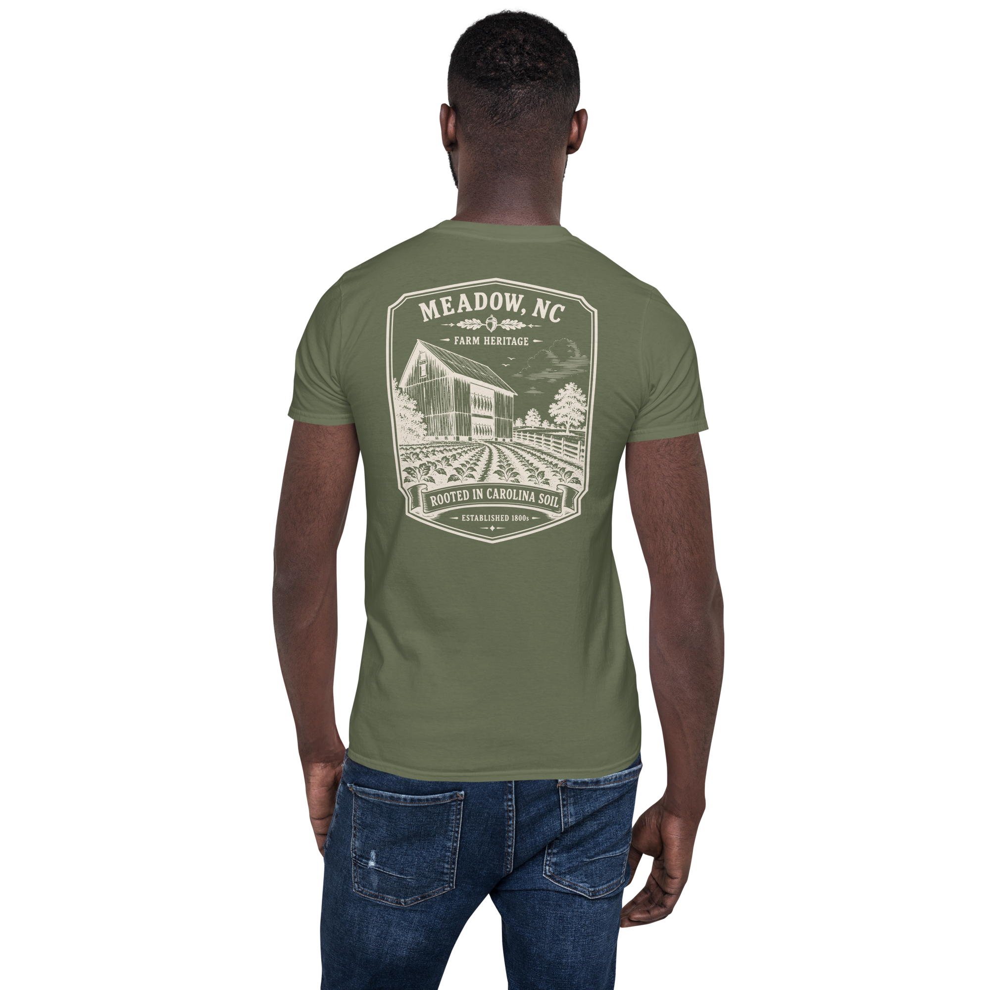 Meadow, NC - Rooted In Carolina - Unisex T-Shirt