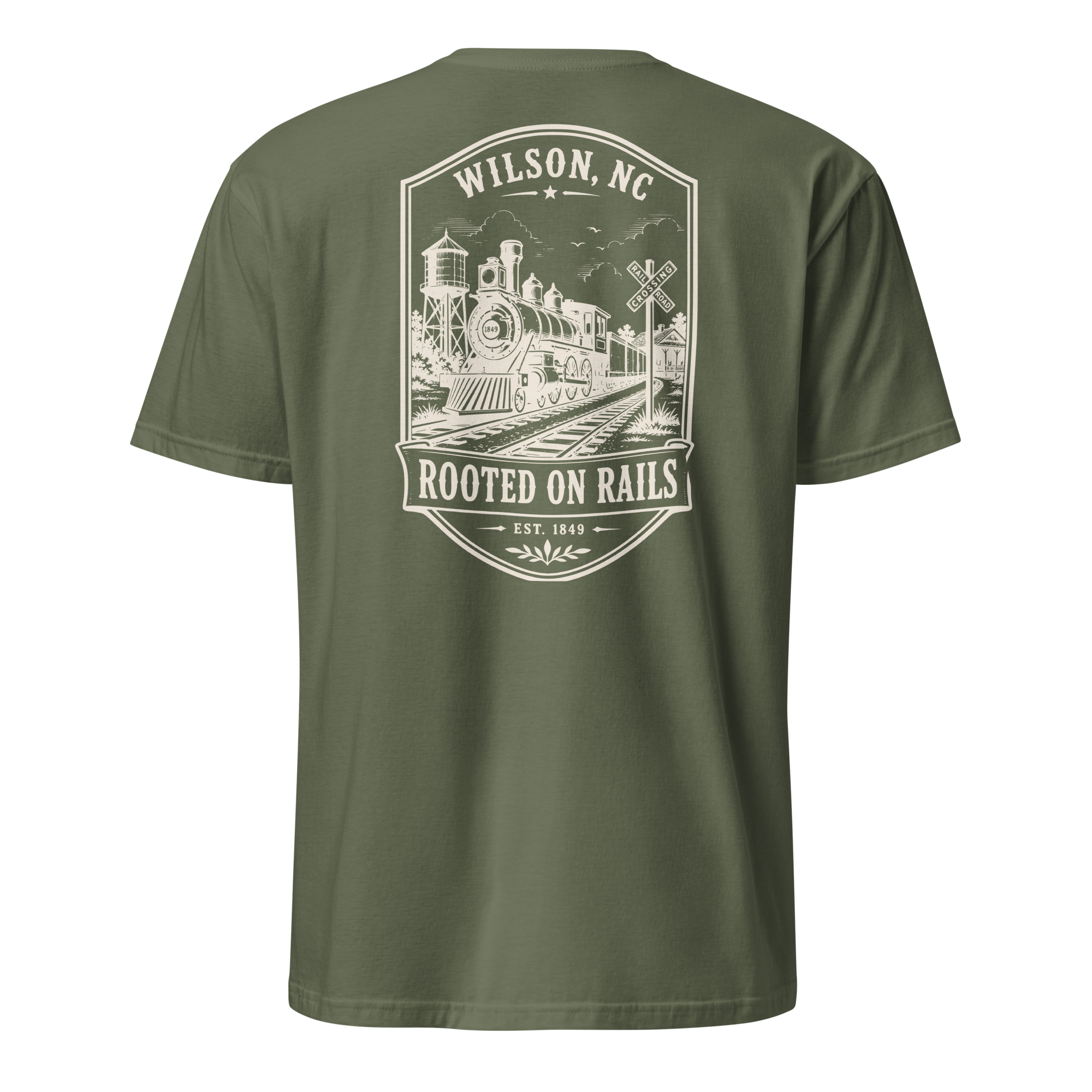 Wilson, NC - Rooted On Rails - Unisex T-Shirt
