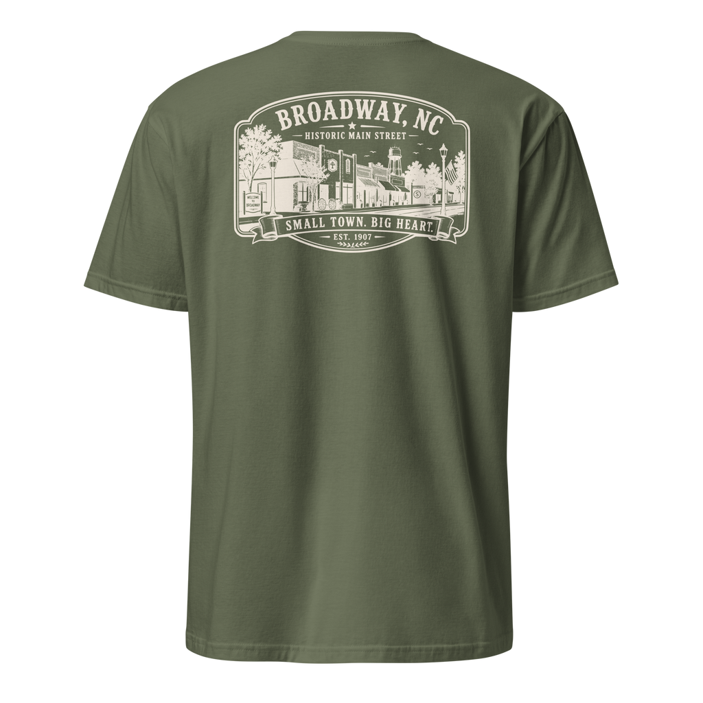 Broadway, NC - Main Street - Short-Sleeve Unisex