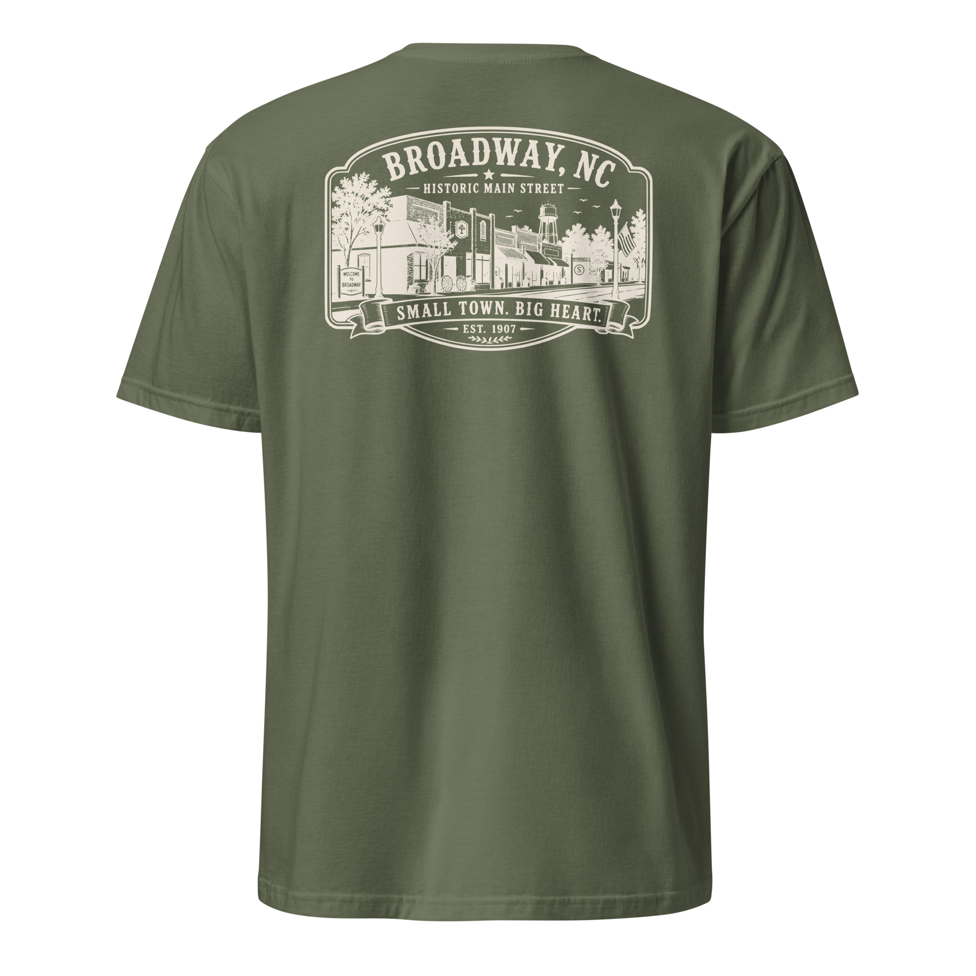 Broadway, NC - Main Street - Short-Sleeve Unisex