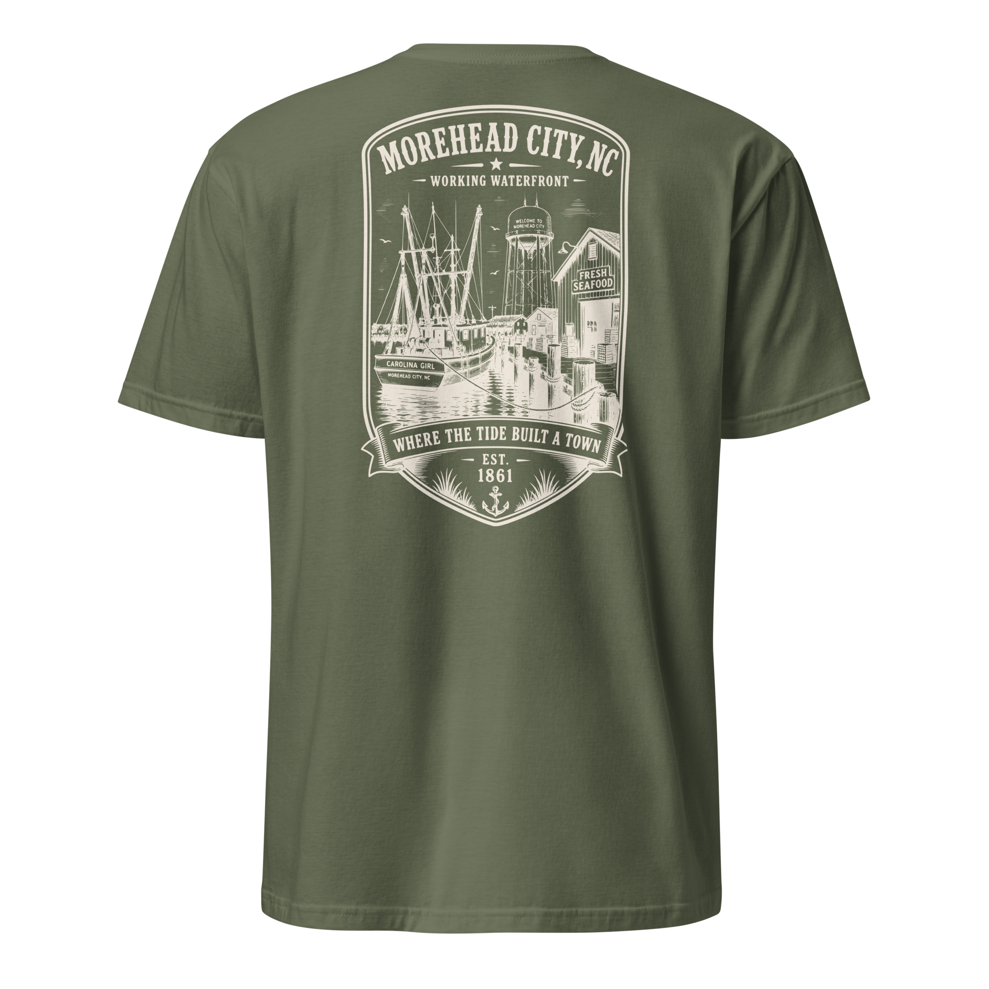 Morehead City - Historic Waterfront - Short-Sleeve Unisex