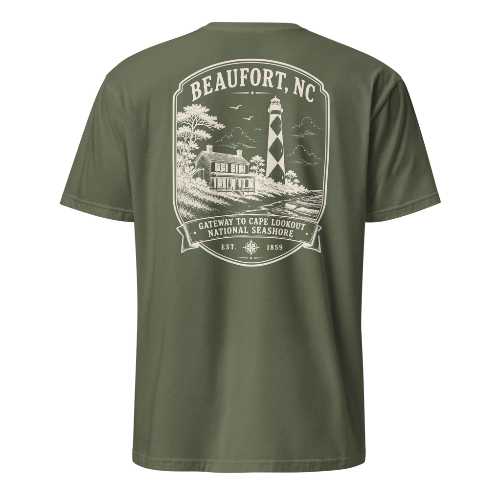 Beaufort, NC - Gateway To Cape Lookout - Short-Sleeve Unisex