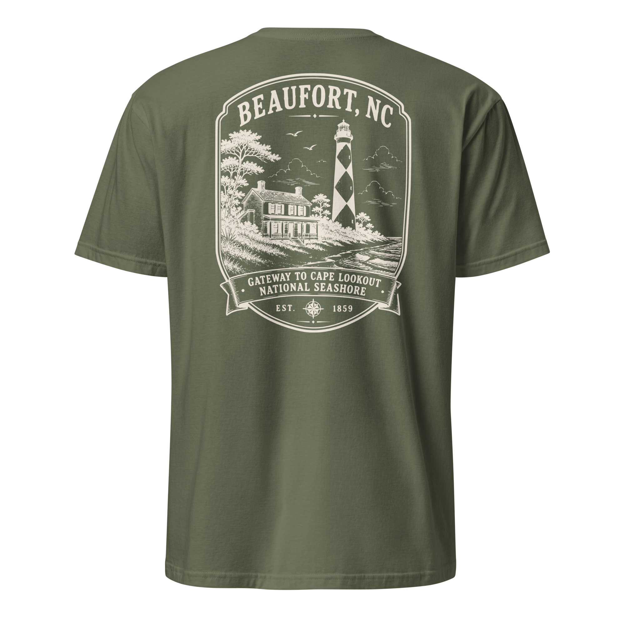 Beaufort, NC - Gateway To Cape Lookout - Short-Sleeve Unisex