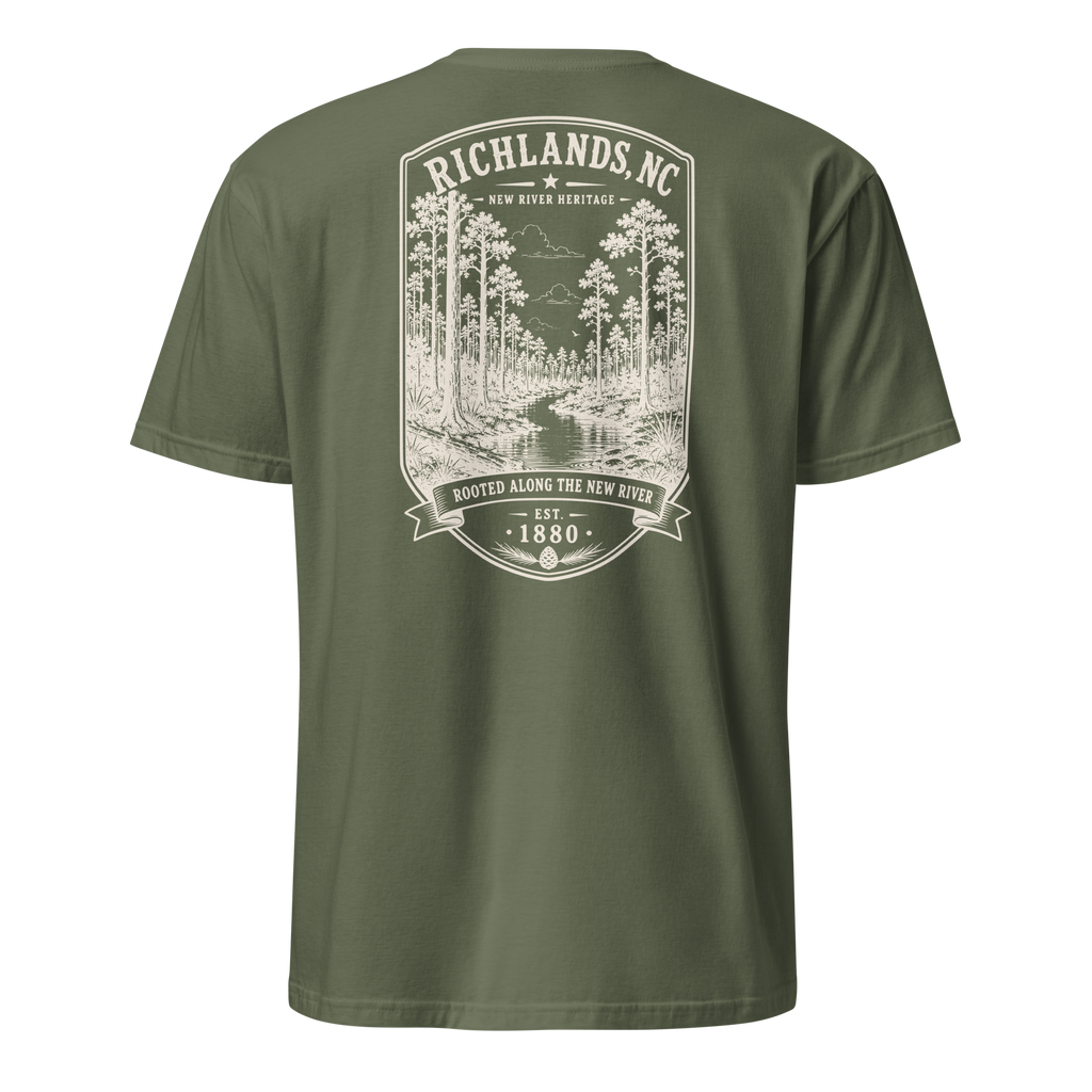 Richlands, NC - Rooted Along The New River - Short-Sleeve Unisex