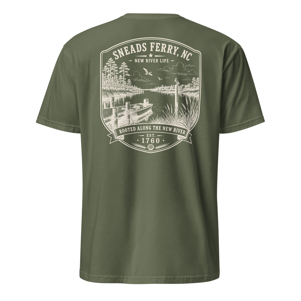 Sneads Ferry, NC - Along The New - Short-Sleeve Unisex