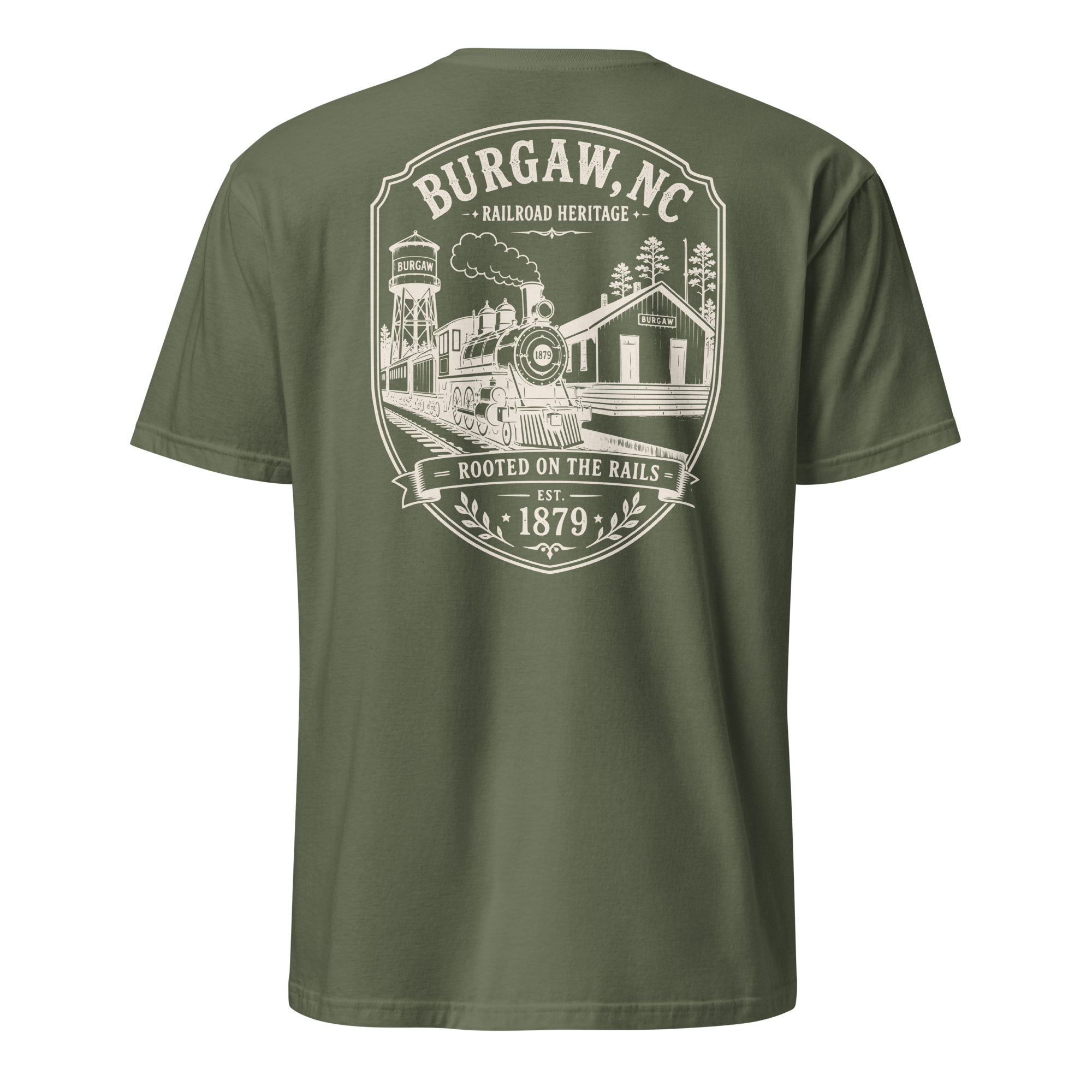 Burgaw, NC - Rooted On The Rails - Short-Sleeve Unisex