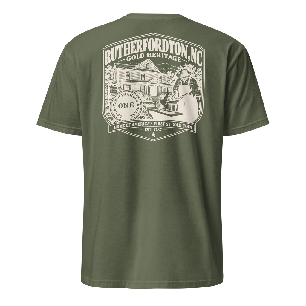 Rutherfordton, NC - Gold Heritage - Short-Sleeve Unisex T-Shirt