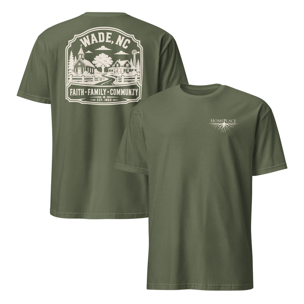 Wade, NC - Faith Family Community - Unisex T-Shirt