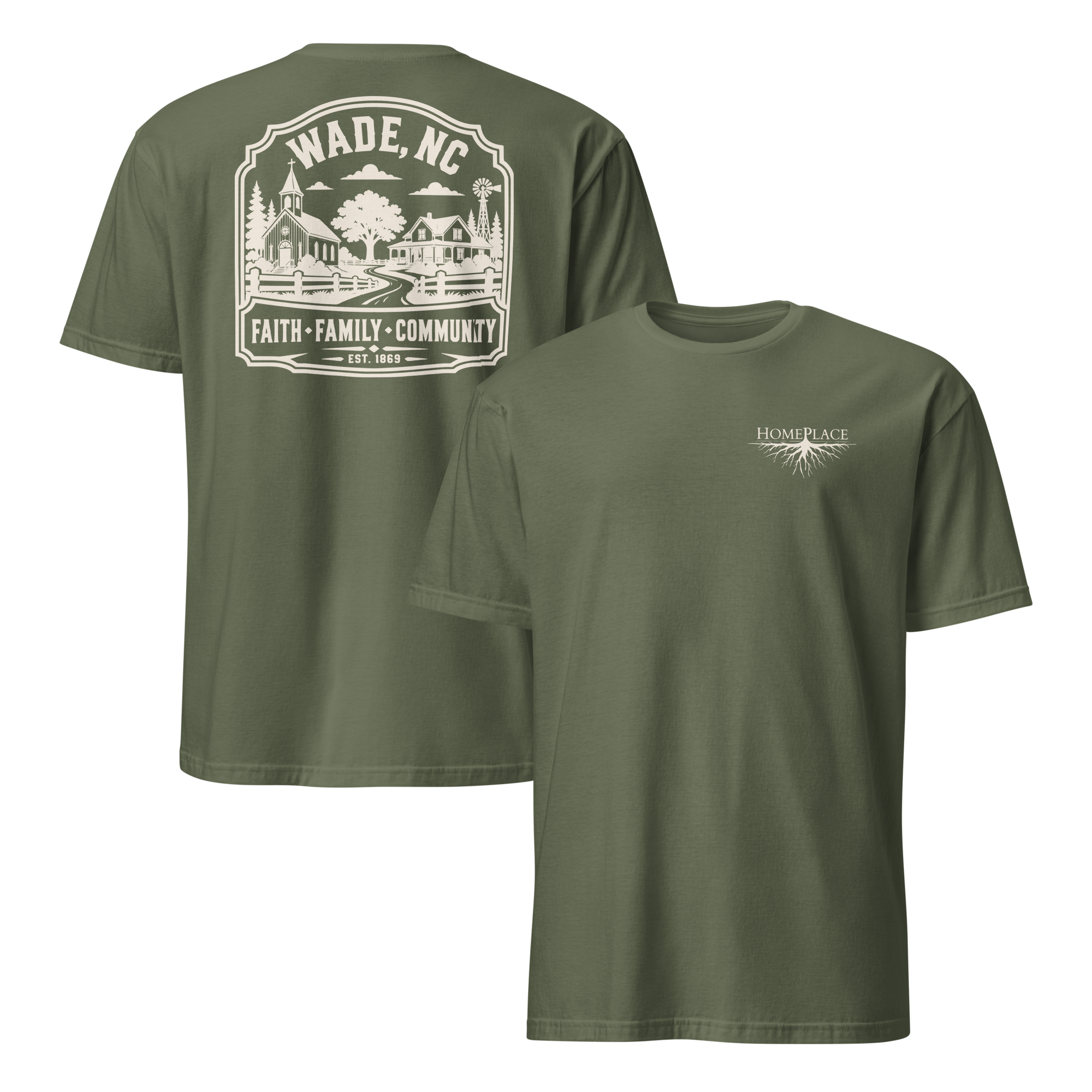 Wade, NC - Faith Family Community - Unisex T-Shirt