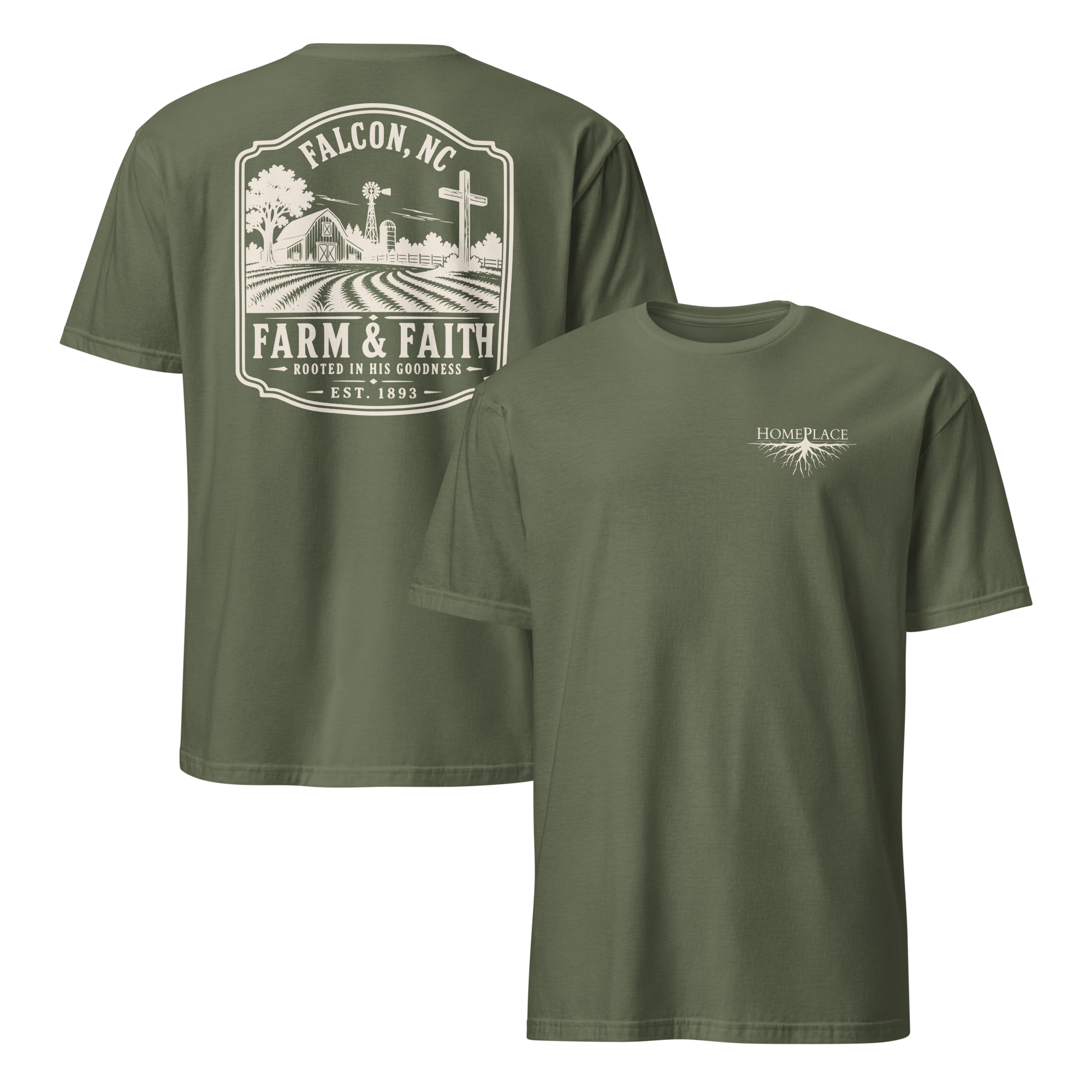 Falcon, NC - Farm & Faith - Unisex T-Shirt