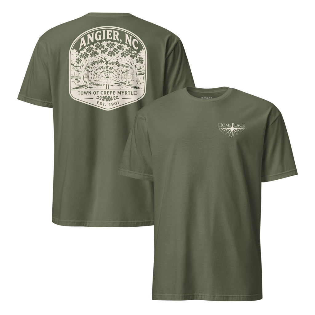 Angier, NC - Street of Crepe Myrtles - Unisex T-Shirt