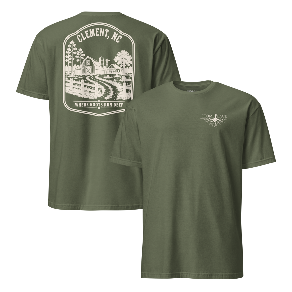 Clement, NC - Farm Roots - Unisex T-Shirt