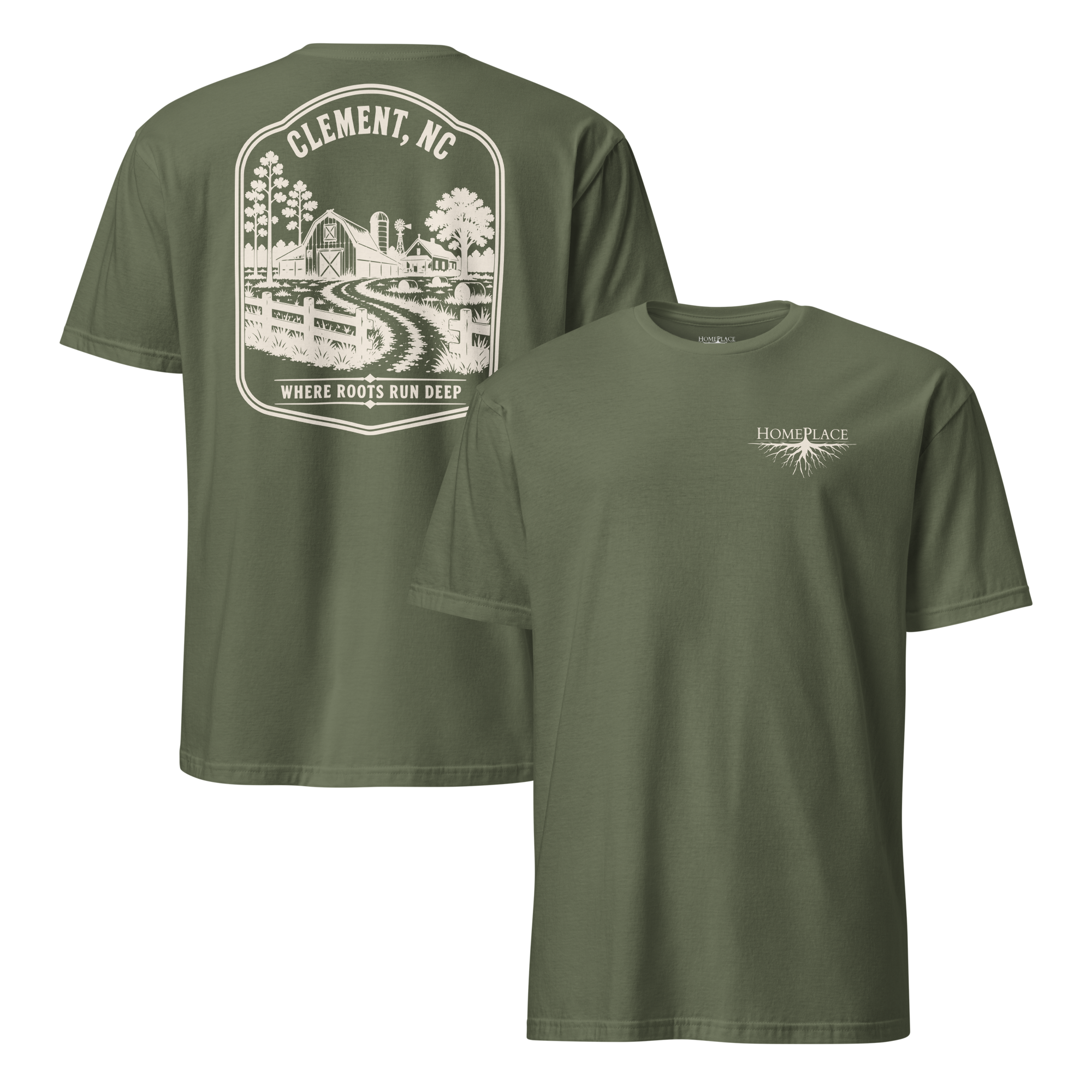 Clement, NC - Farm Roots - Unisex T-Shirt
