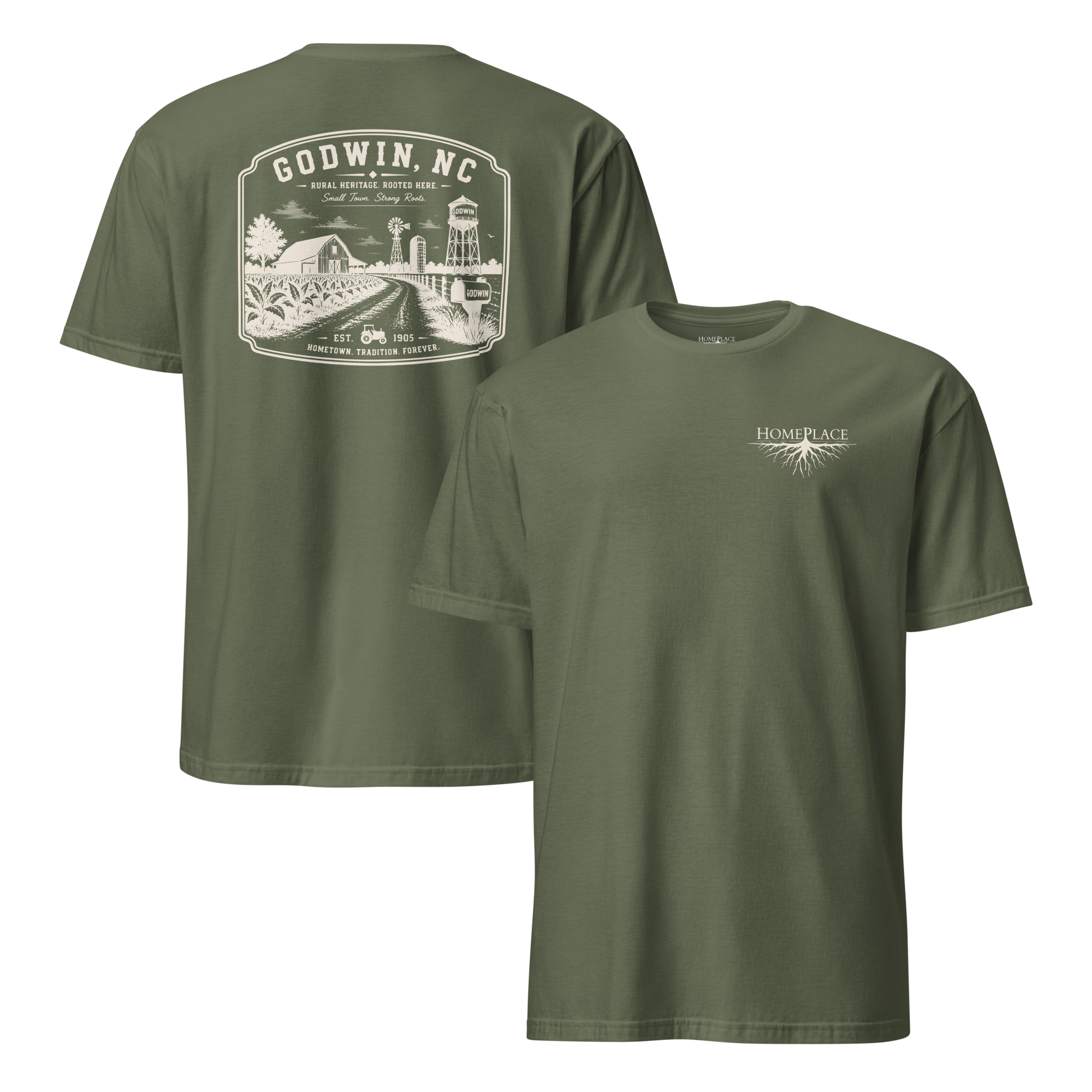 Godwin, NC - Farm Roots - Unisex T-Shirt