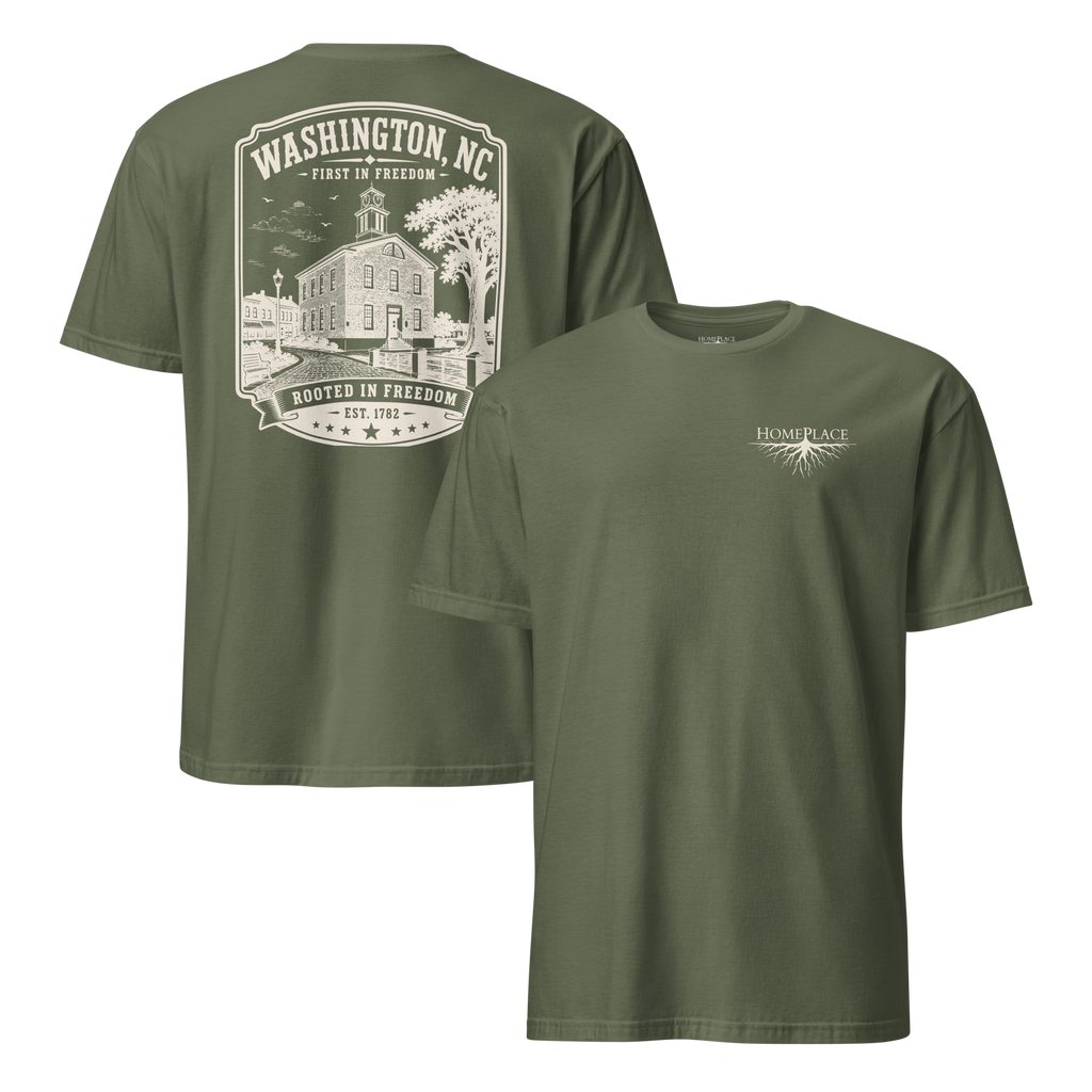 Washington, NC - Rooted In Freedom - Unisex T-Shirt