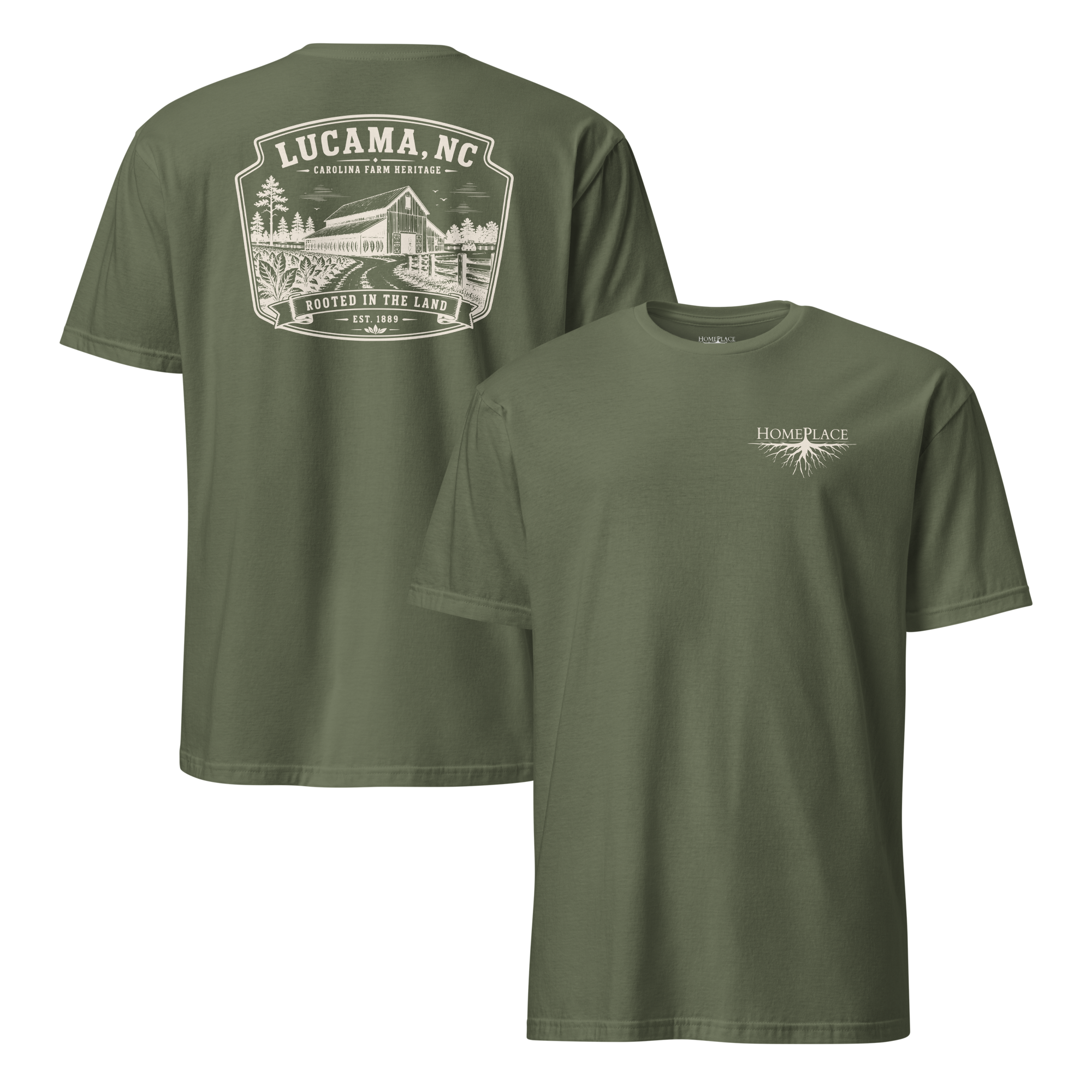 Lucama, NC - Rooted In The Land - Unisex T-Shirt