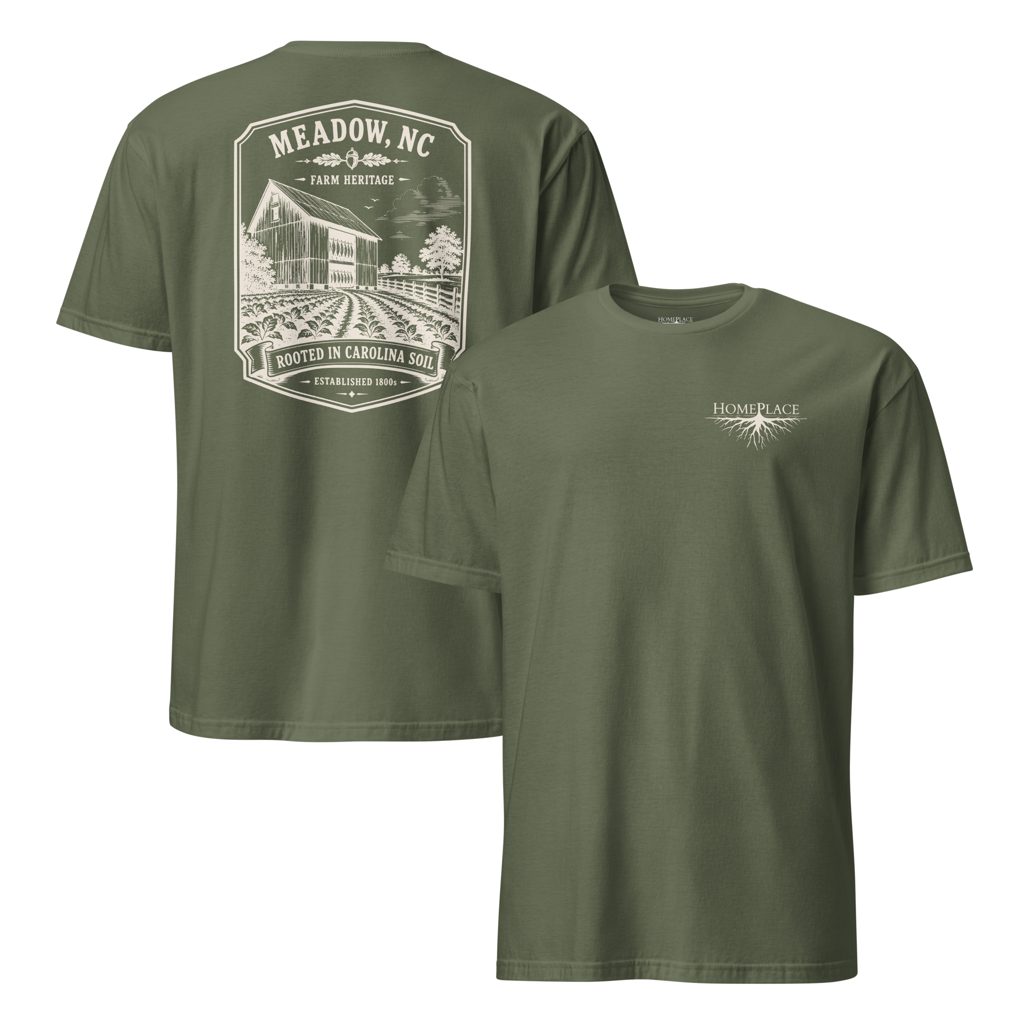 Meadow, NC - Rooted In Carolina - Unisex T-Shirt