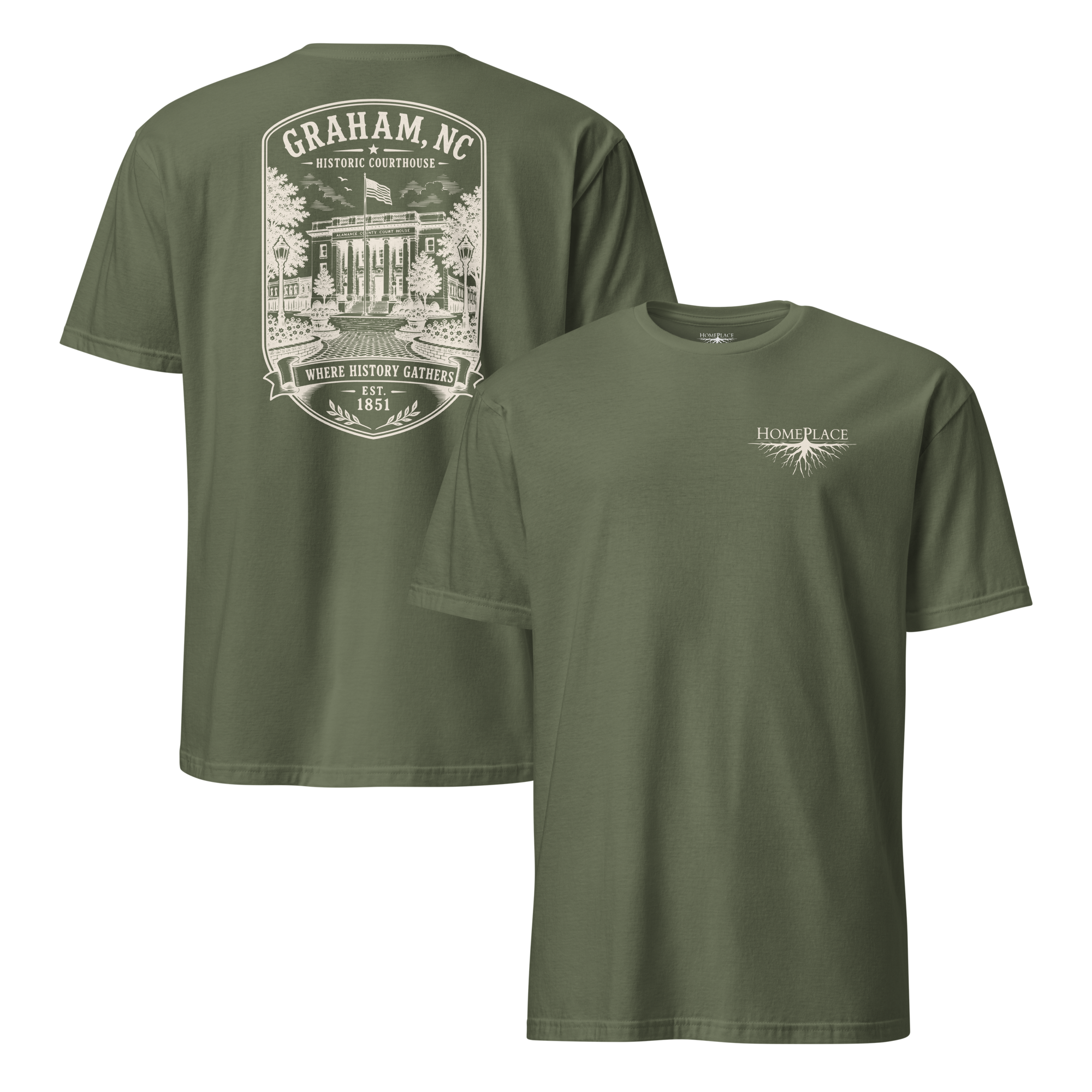 Graham, NC - Historic Courthouse - Short-Sleeve Unisex