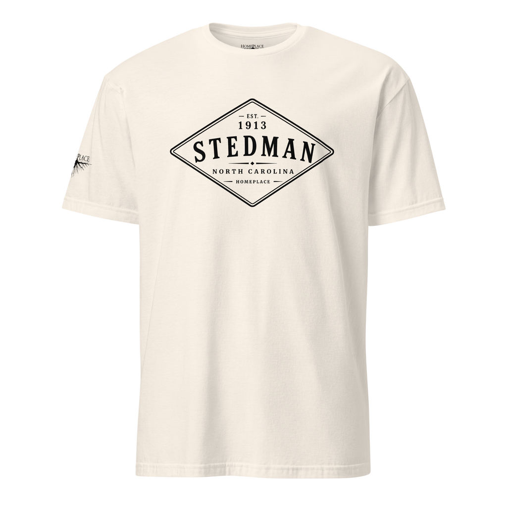 Stedman, NC - Diamond Front Black Ink Short-Sleeve Unisex T-Shirt