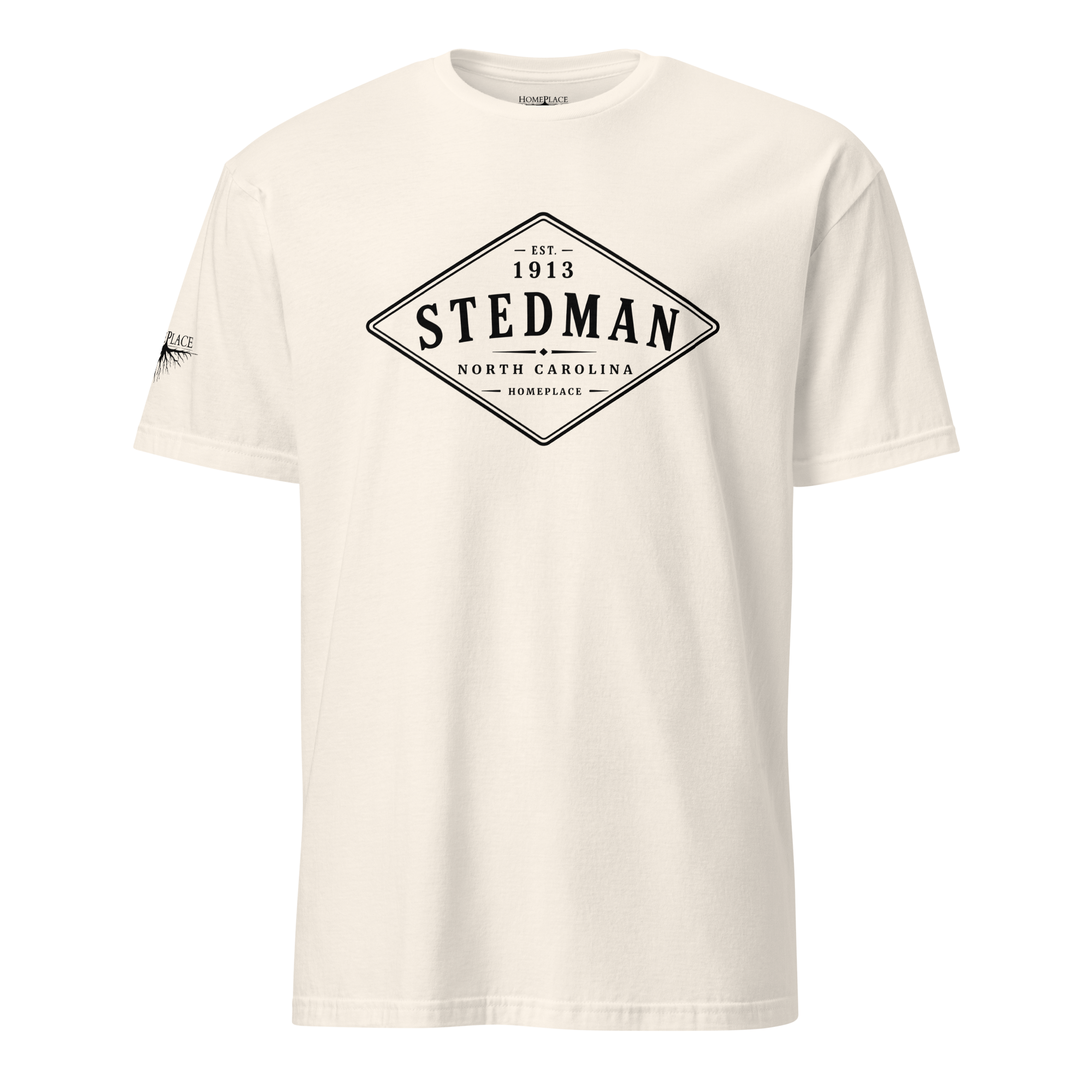 Stedman, NC - Diamond Front Black Ink Short-Sleeve Unisex T-Shirt