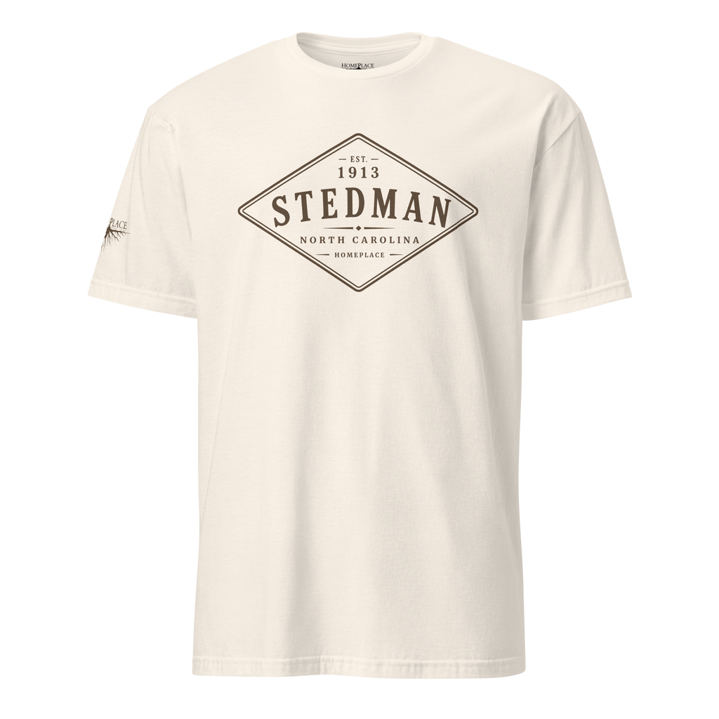 Stedman, NC - Diamond Front Brown Ink Short-Sleeve Unisex T-Shirt
