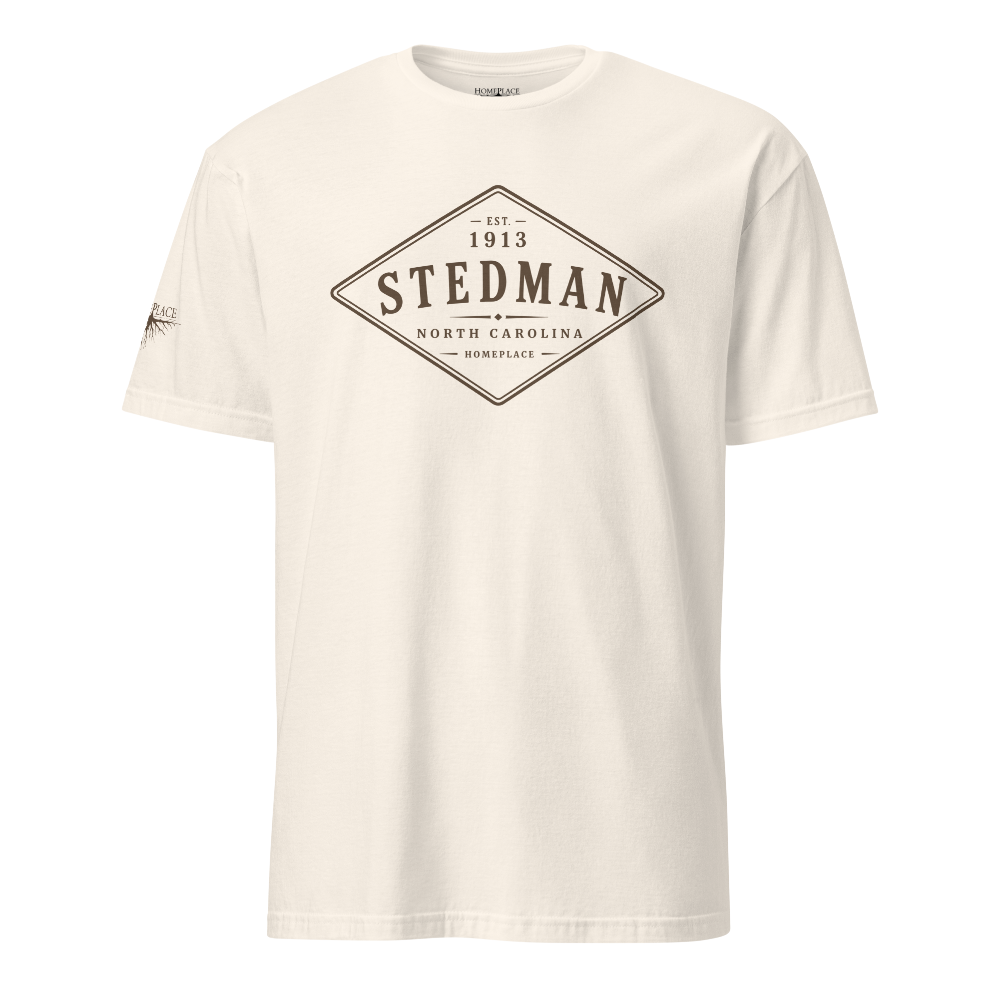 Stedman, NC - Diamond Front Brown Ink Short-Sleeve Unisex T-Shirt