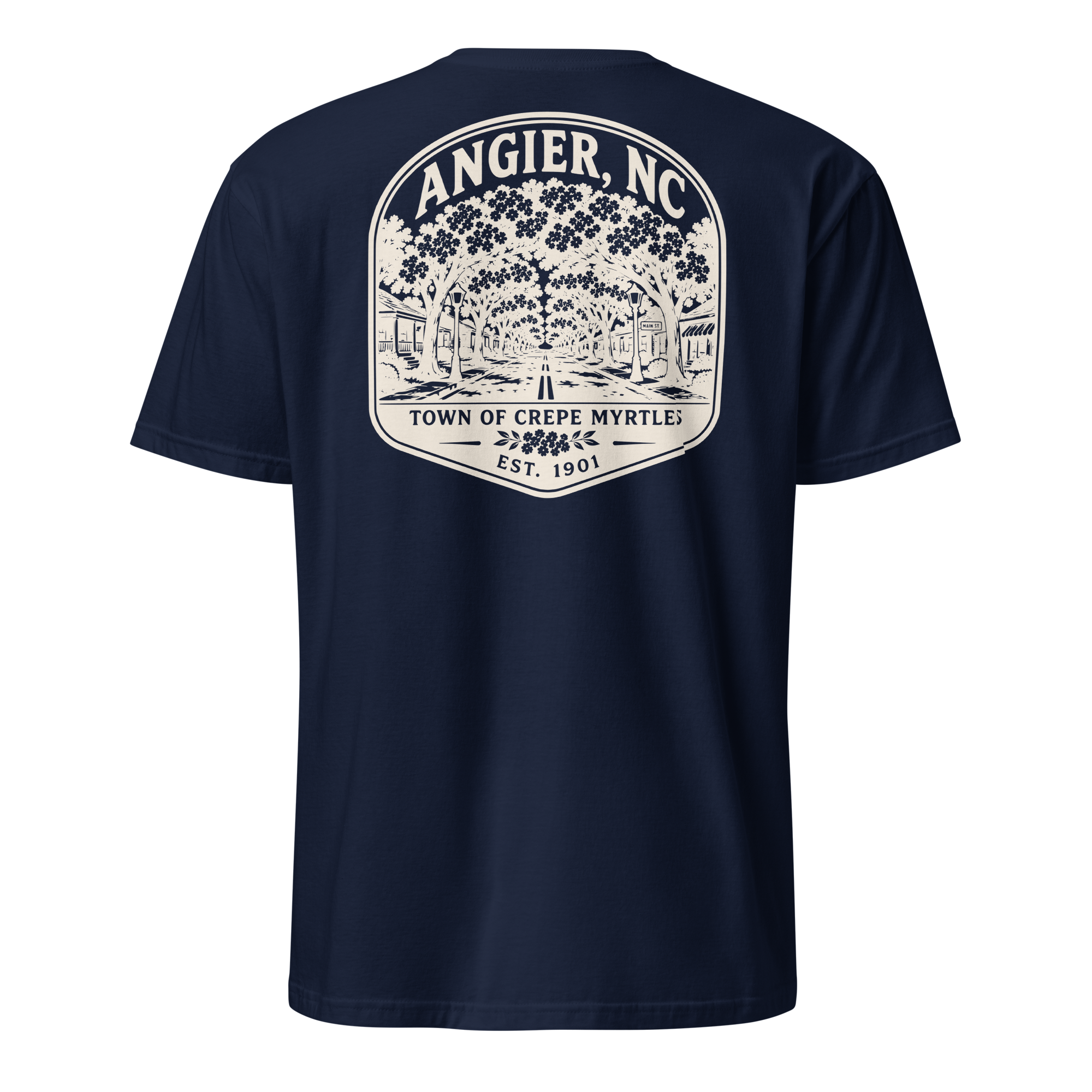 Angier, NC - Street of Crepe Myrtles - Unisex T-Shirt