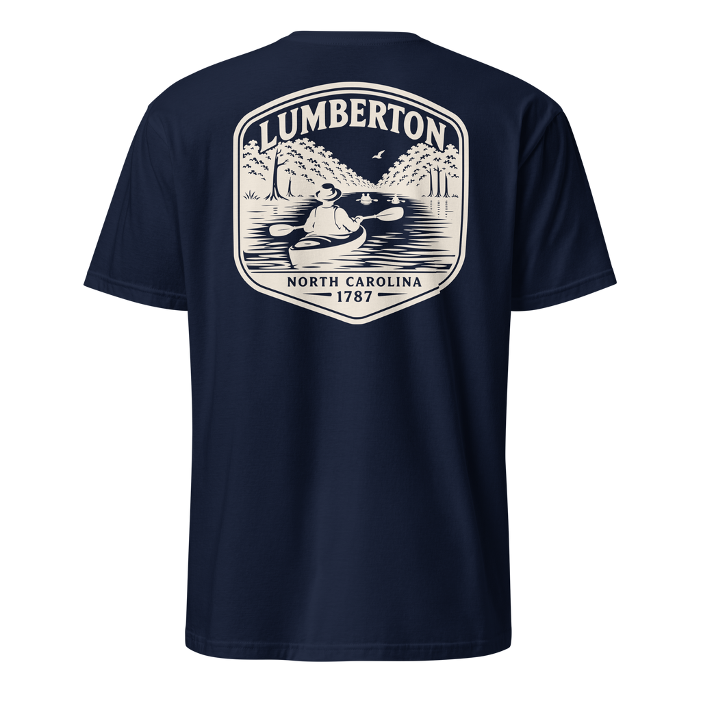 Lumberton, NC - Kayak on the River - Unisex T-Shirt
