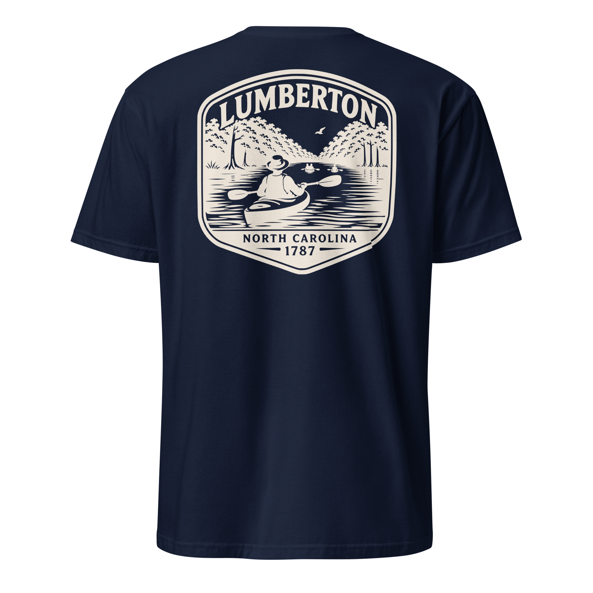 Lumberton, NC - Kayak on the River - Unisex T-Shirt