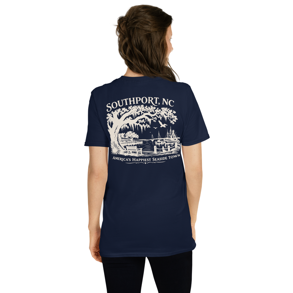 Southport, NC - Happy Seaside Town- Unisex T-Shirt