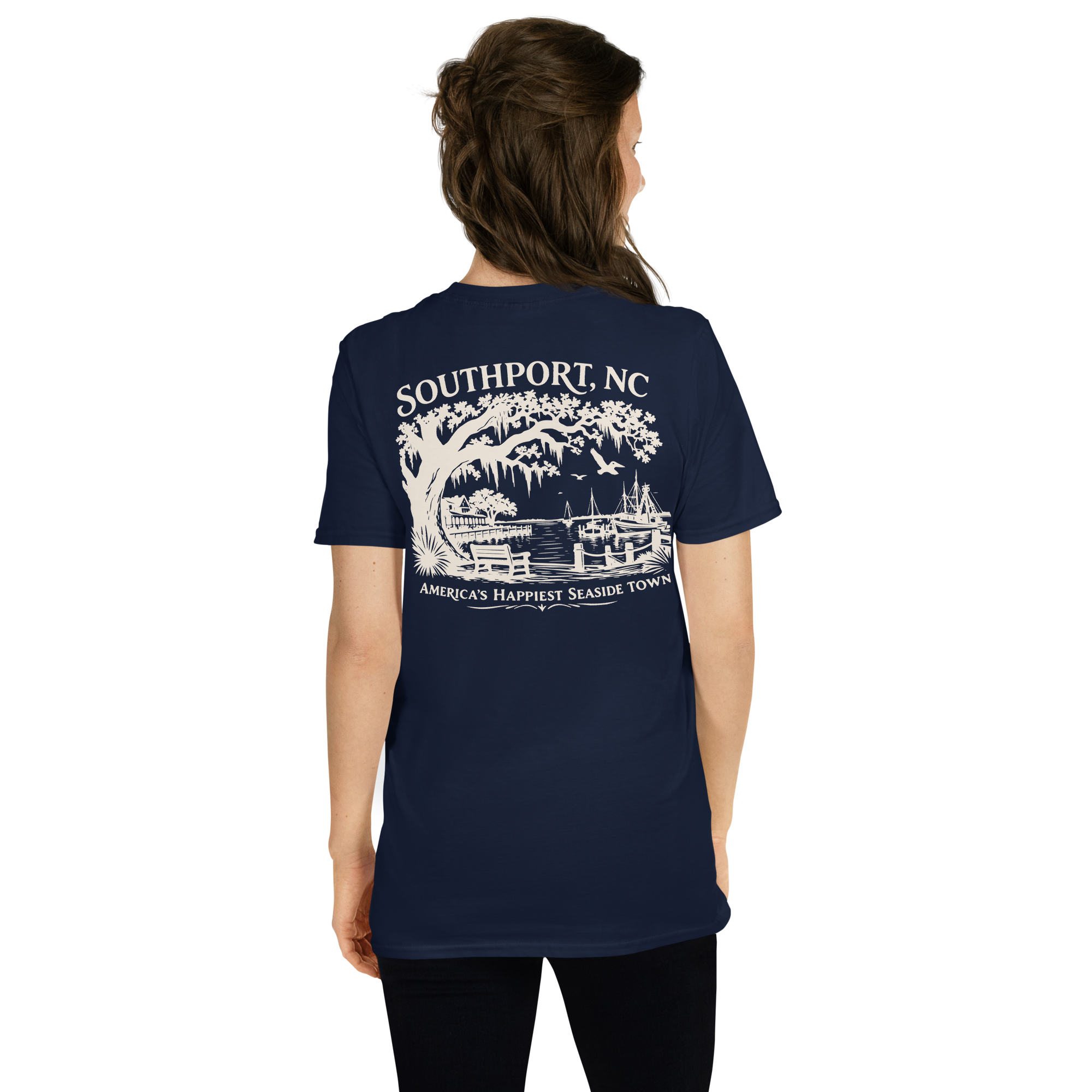 Southport, NC - Happy Seaside Town- Unisex T-Shirt