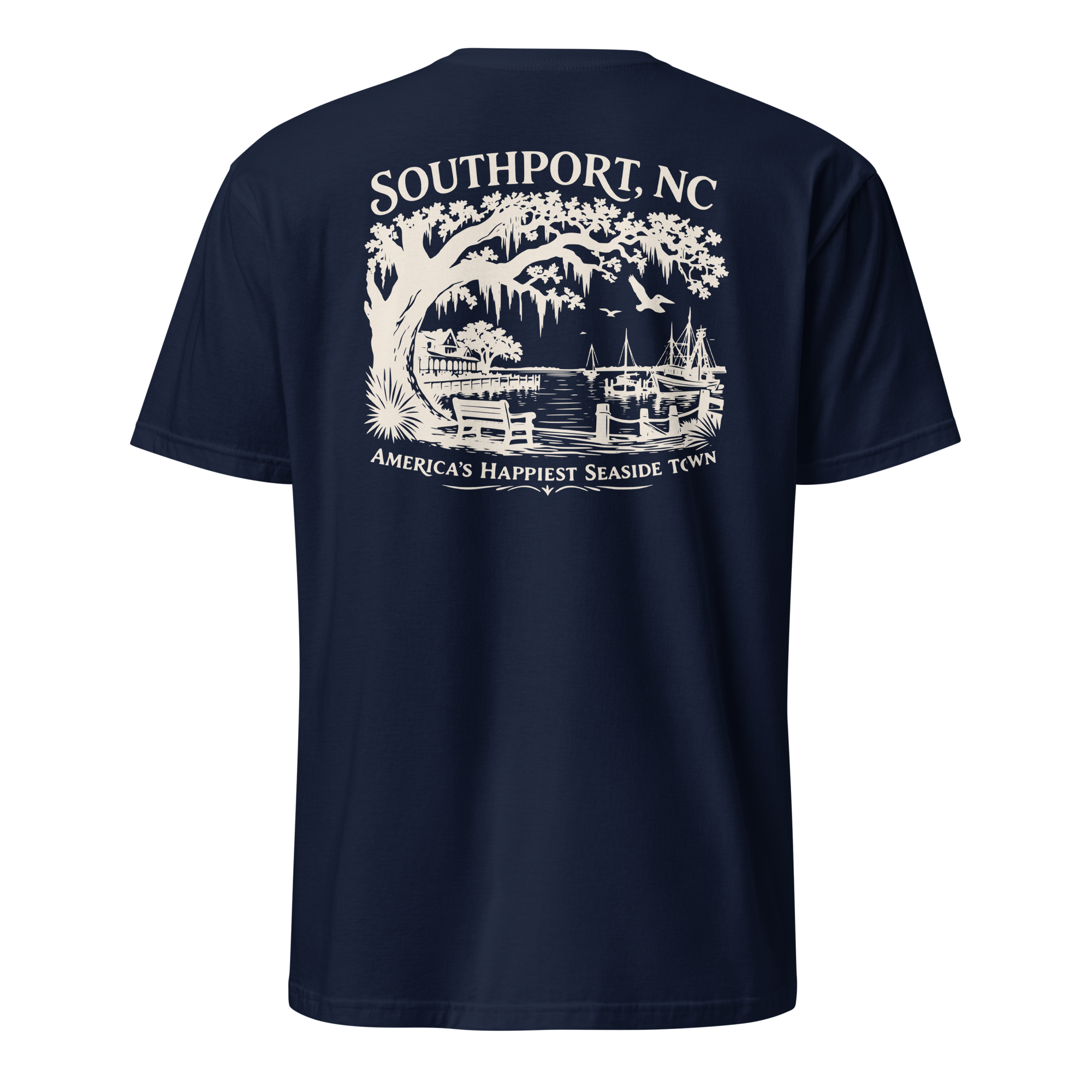 Southport, NC - Happy Seaside Town- Unisex T-Shirt