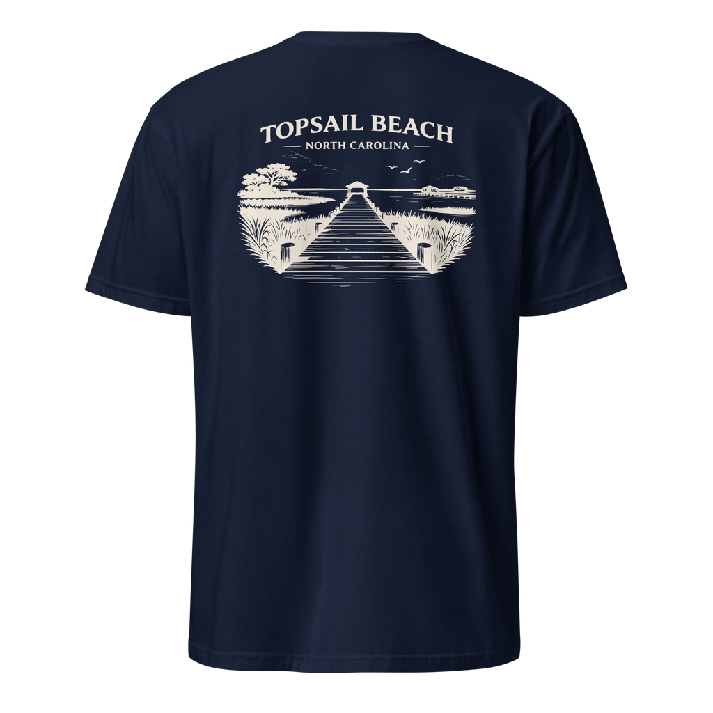 Topsail Beach, NC - On The Dock - Unisex T-Shirt